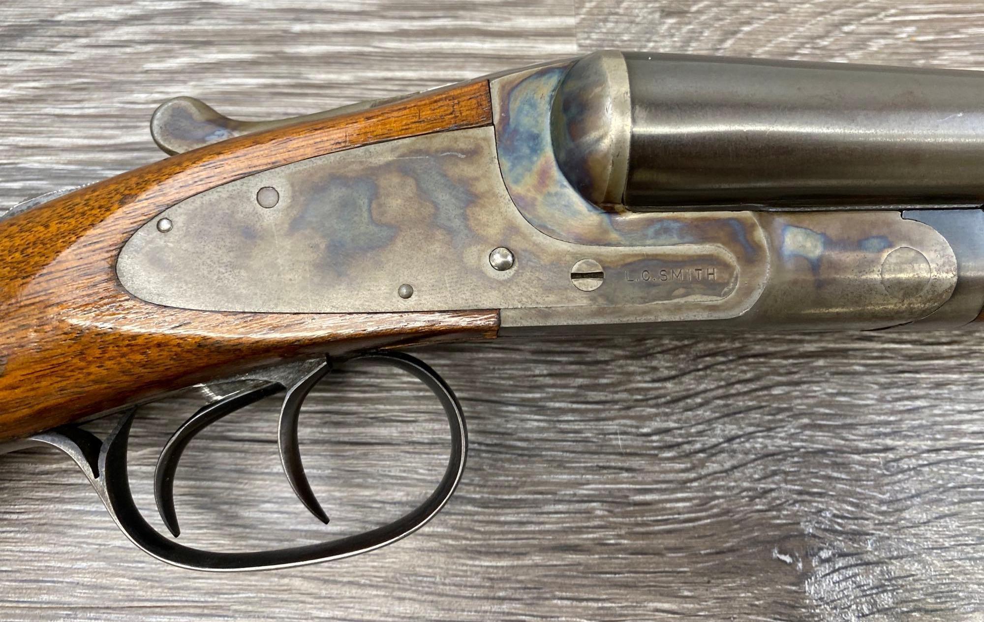 L.C. SMITH SXS 12 GAUGE DOUBLE BARREL SHOTGUN