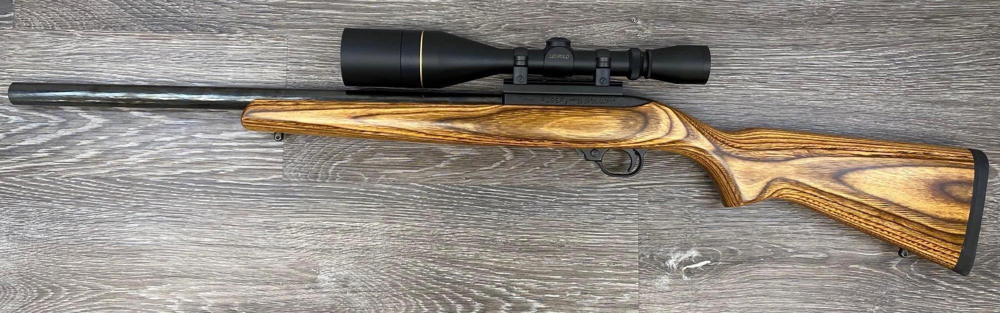 RUGER 10/22 .22LR SEMI AUTO RIFLE W/ LEUPOLD SCOPE