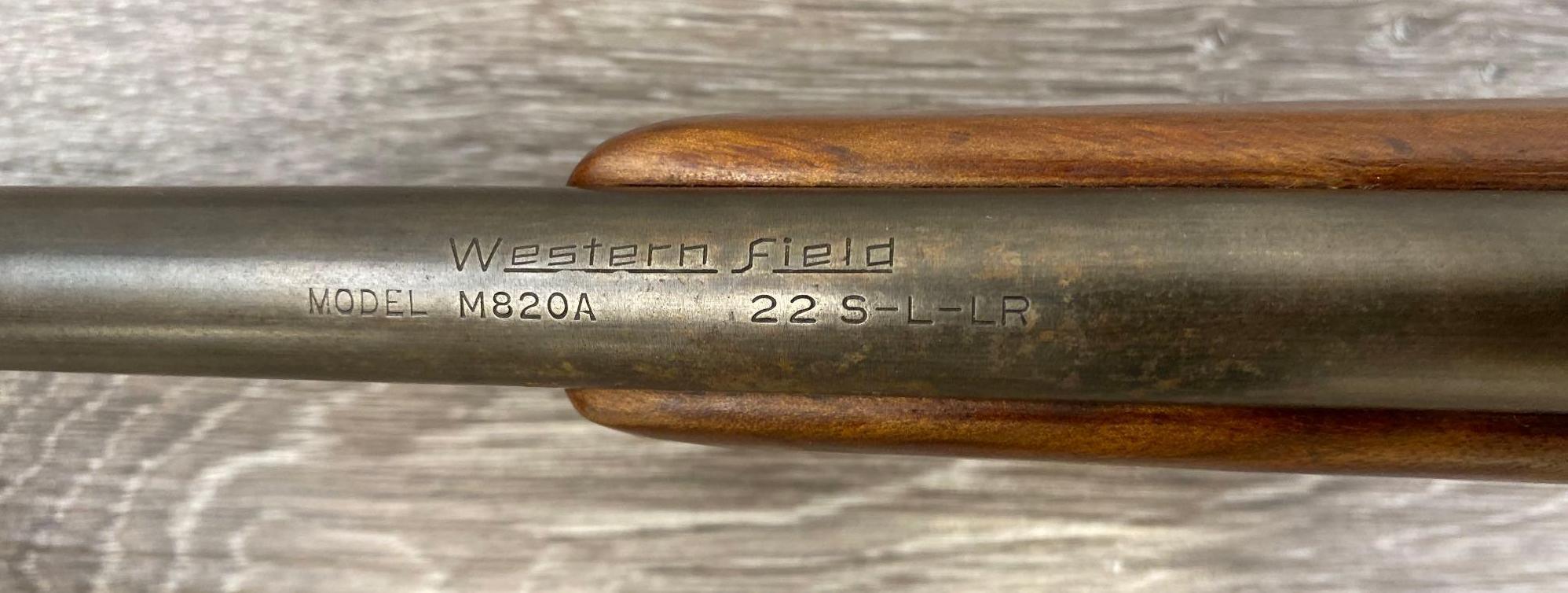 WESTERN FIELD M820A .22LR BOLT ACTION RIFLE