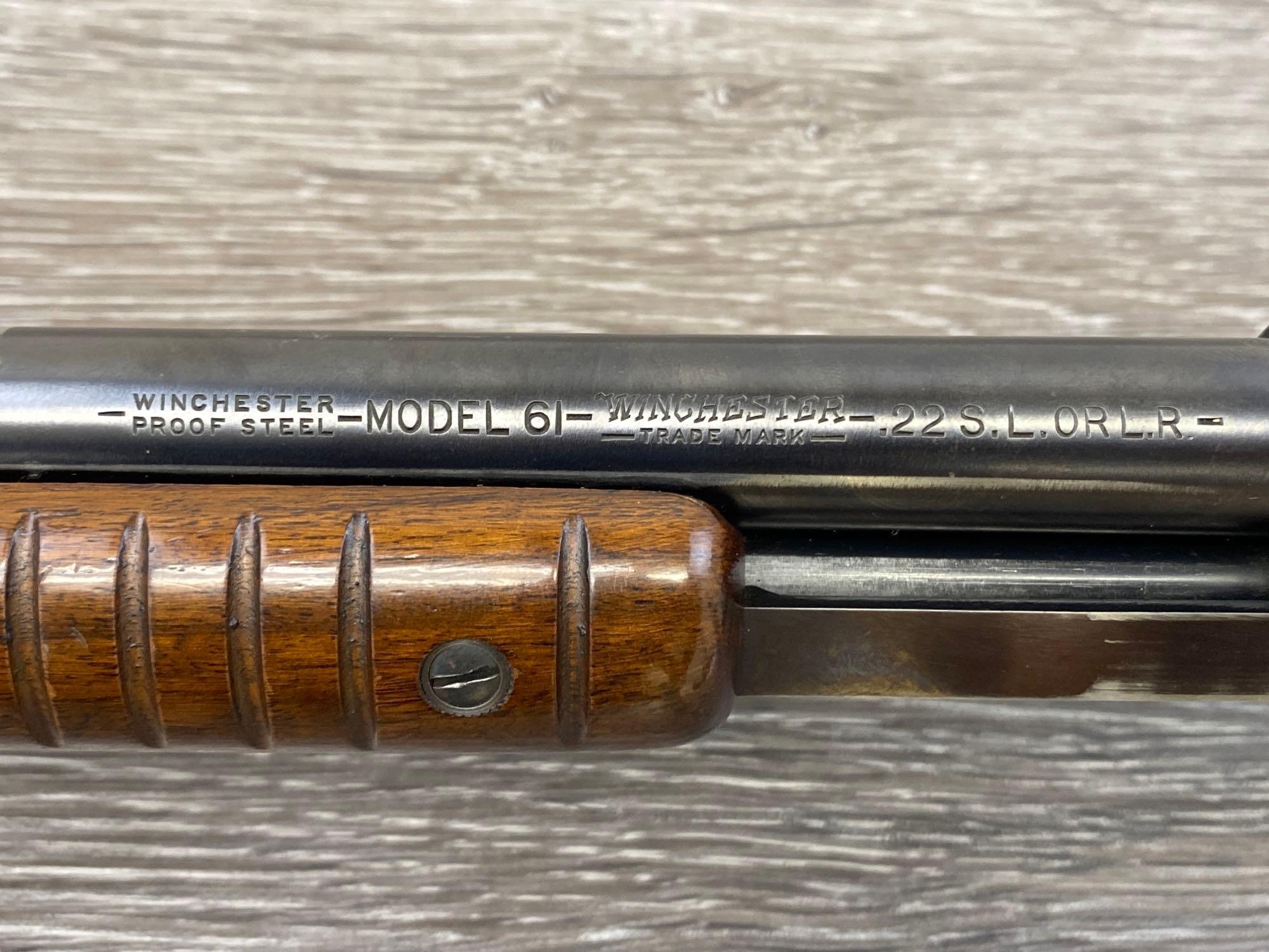 WINCHESTER MODEL 61 .22LR PUMP ACTION RIFLE