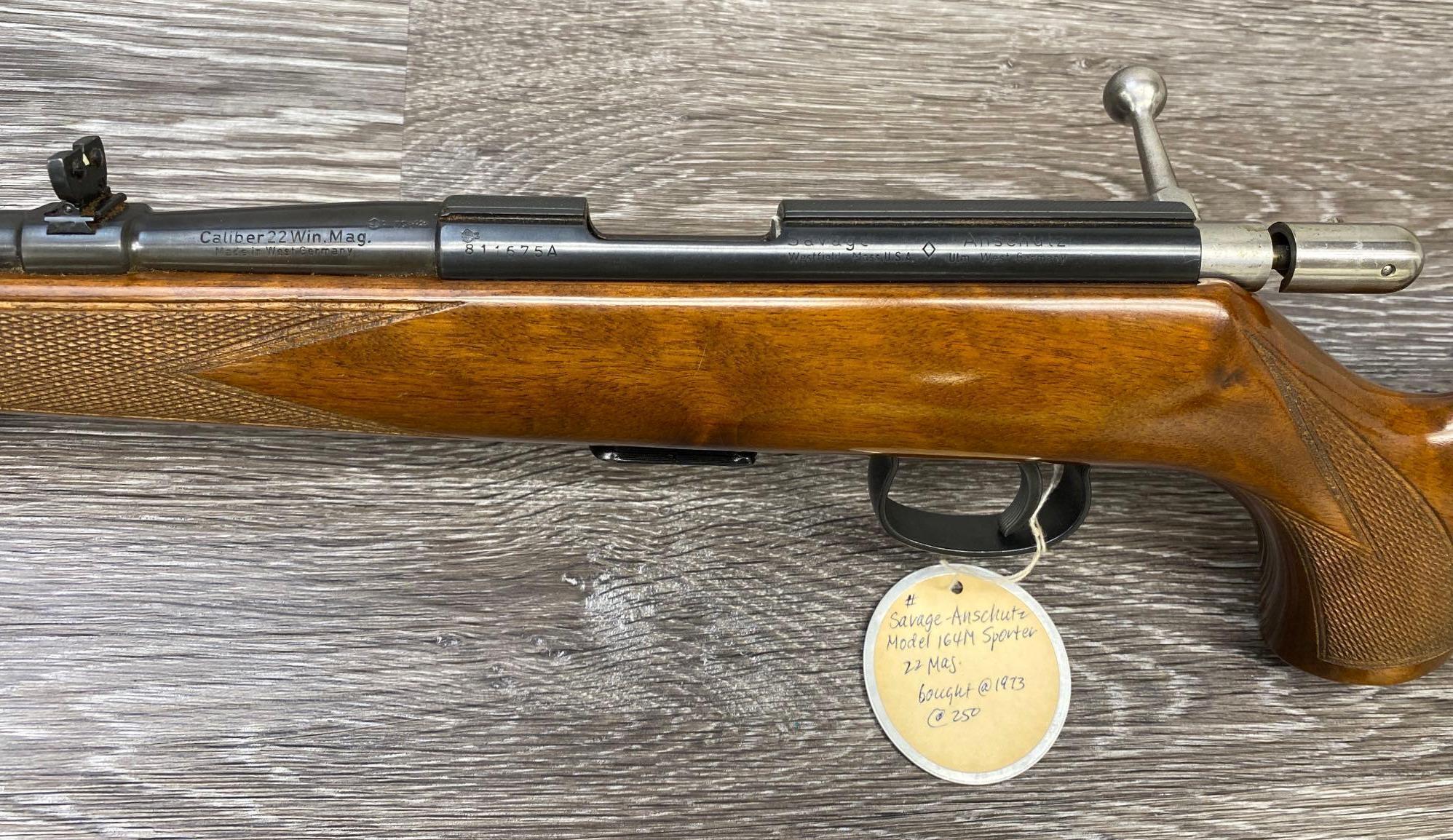 ANSCHUTZ 164M .22 MAG BOLT ACTION RIFLE