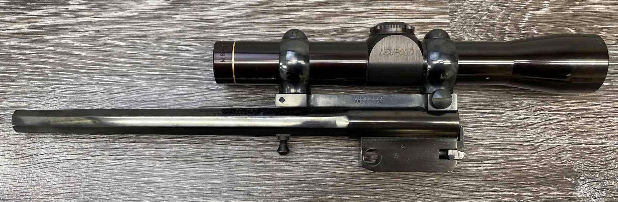 THOMPSON CENTER CONTENDER BARREL .22 WMR CAL. W/ LEUPOLD SCOPE