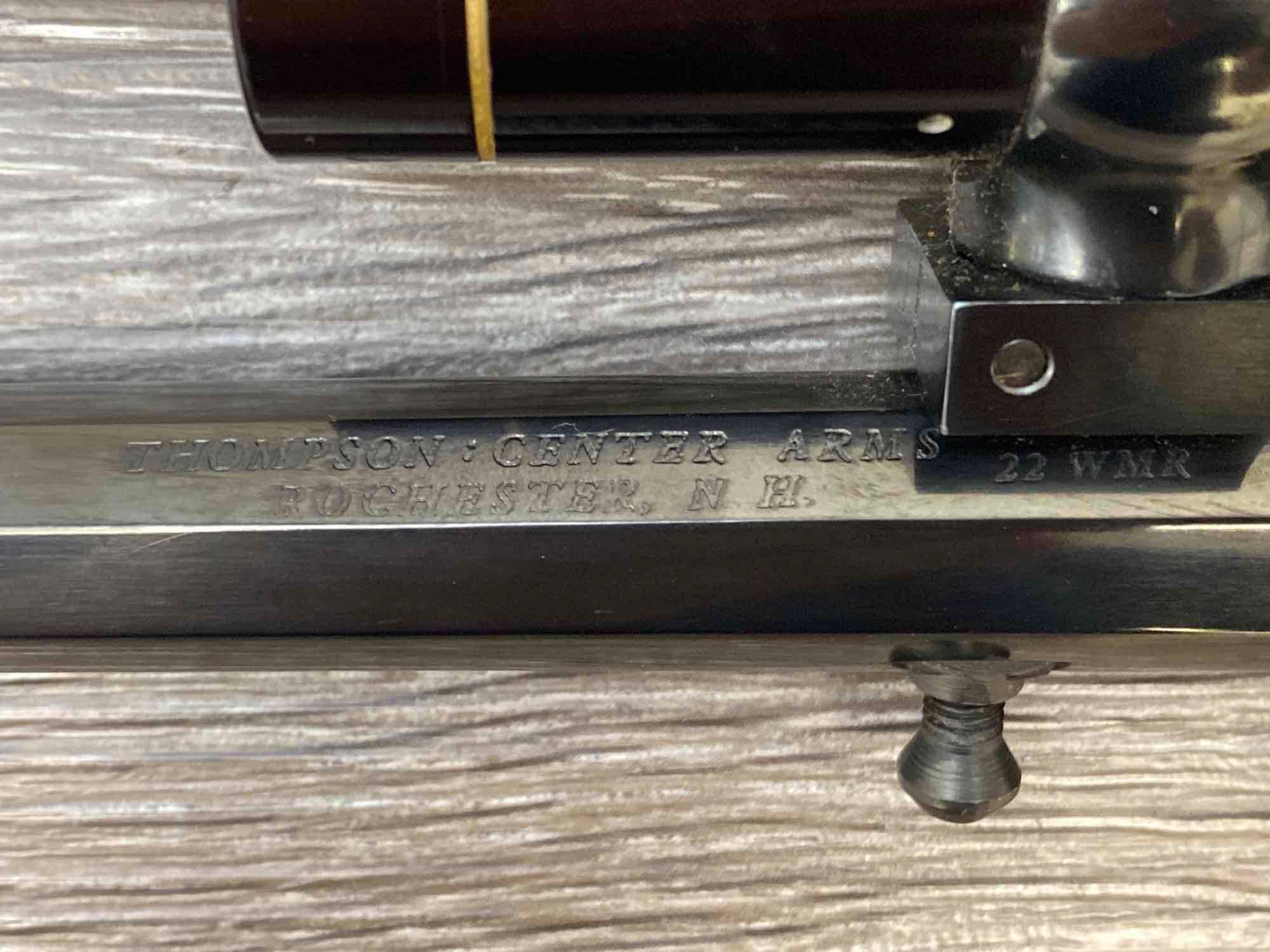 THOMPSON CENTER CONTENDER BARREL .22 WMR CAL. W/ LEUPOLD SCOPE