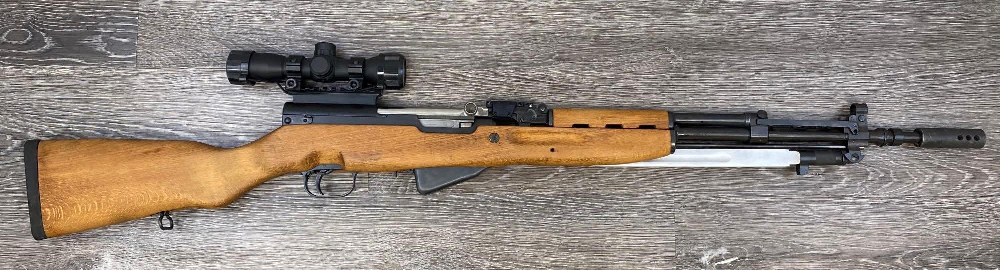 YUGOSLAVIAN SKS 7.62X39 SEMI AUTO RIFLE W/ SCOPE