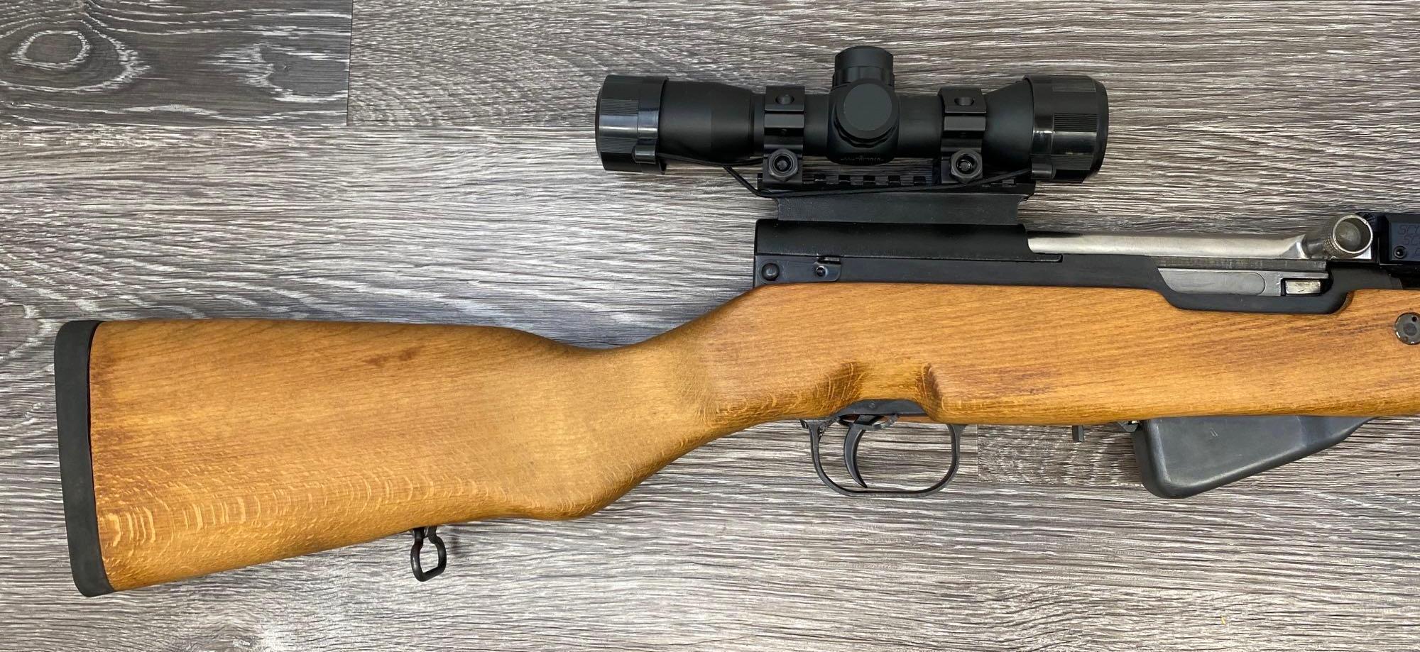 YUGOSLAVIAN SKS 7.62X39 SEMI AUTO RIFLE W/ SCOPE
