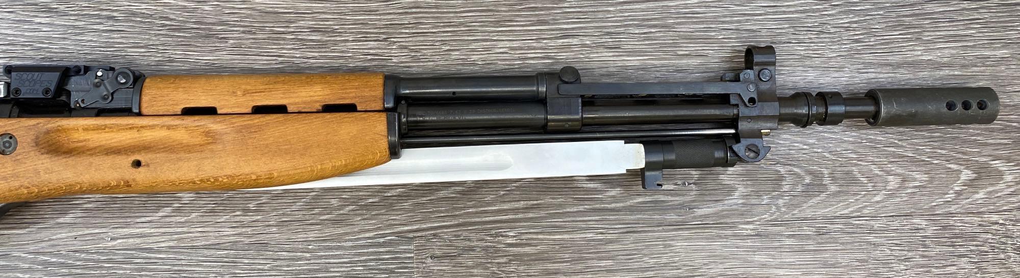 YUGOSLAVIAN SKS 7.62X39 SEMI AUTO RIFLE W/ SCOPE