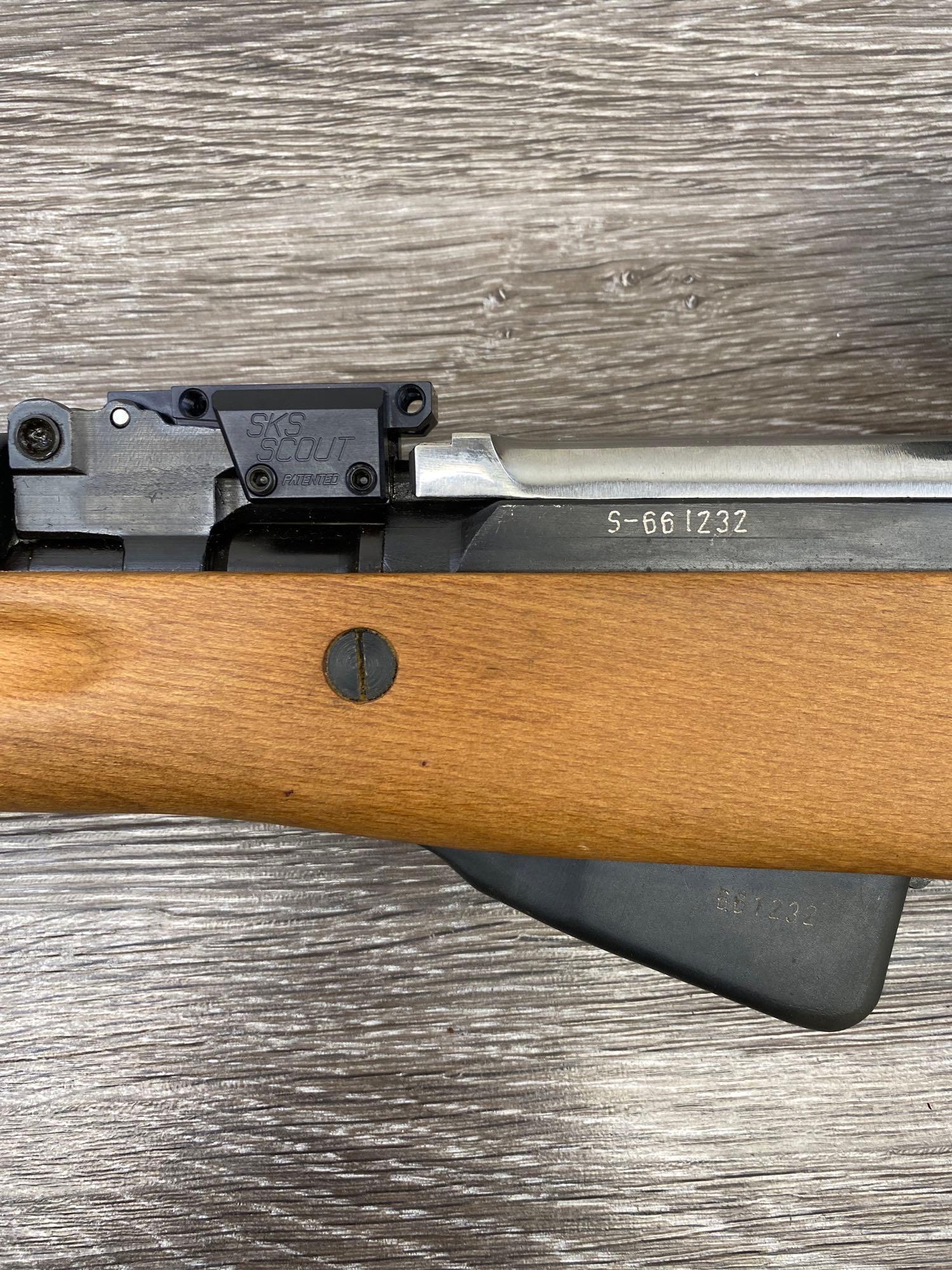 YUGOSLAVIAN SKS 7.62X39 SEMI AUTO RIFLE W/ SCOPE