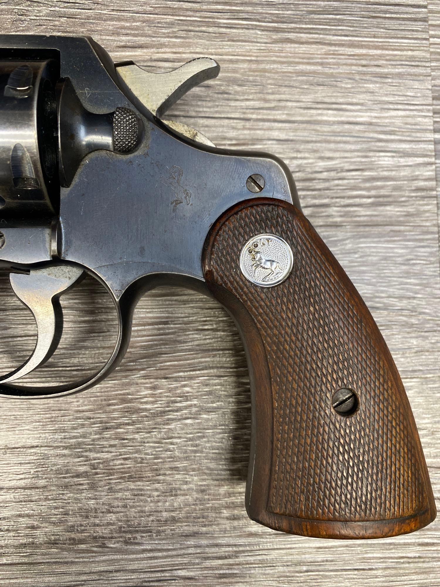 DESIRABLE 2" BBL. COLT OFFICIAL POLICE MODEL .38 SPECIAL CAL. DA REVOLVER (CIRCA 1953).