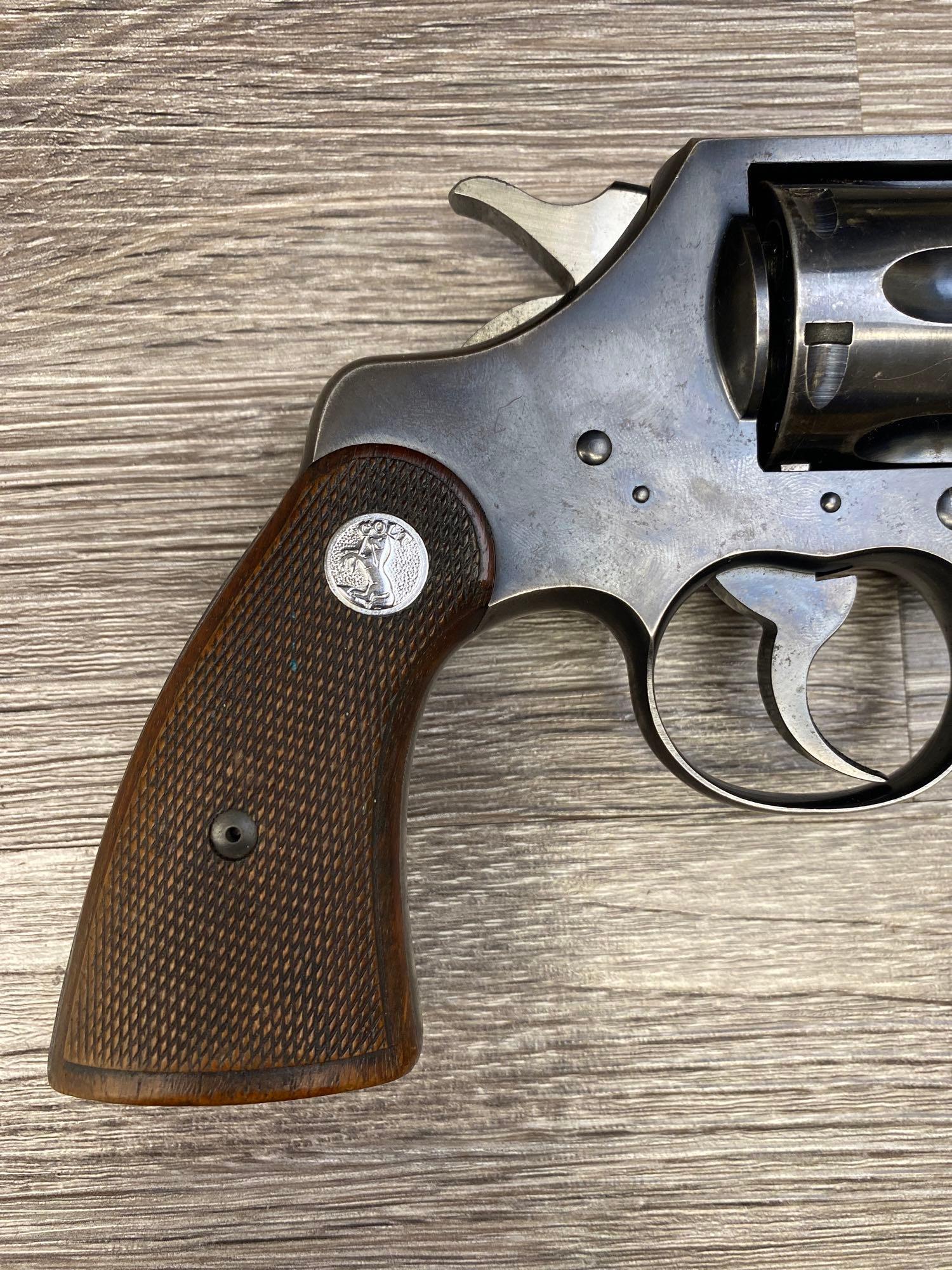 DESIRABLE 2" BBL. COLT OFFICIAL POLICE MODEL .38 SPECIAL CAL. DA REVOLVER (CIRCA 1953).