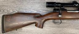 SCOPED CUSTOM SPANISH MAUSER BOLT-ACTION SPORTING RIFLE .243 WIN CAL.