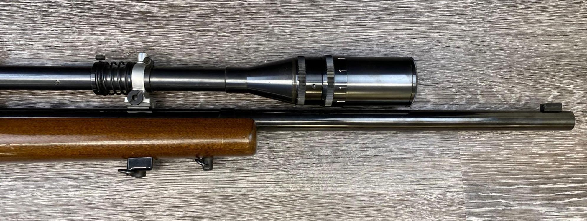 WINCHESTER MODEL 52 .22 LR CAL. SINGLE-SHOT BOLT-ACTION RIFLE W/J. UNERTL SCOPE (CIRCA 1961).