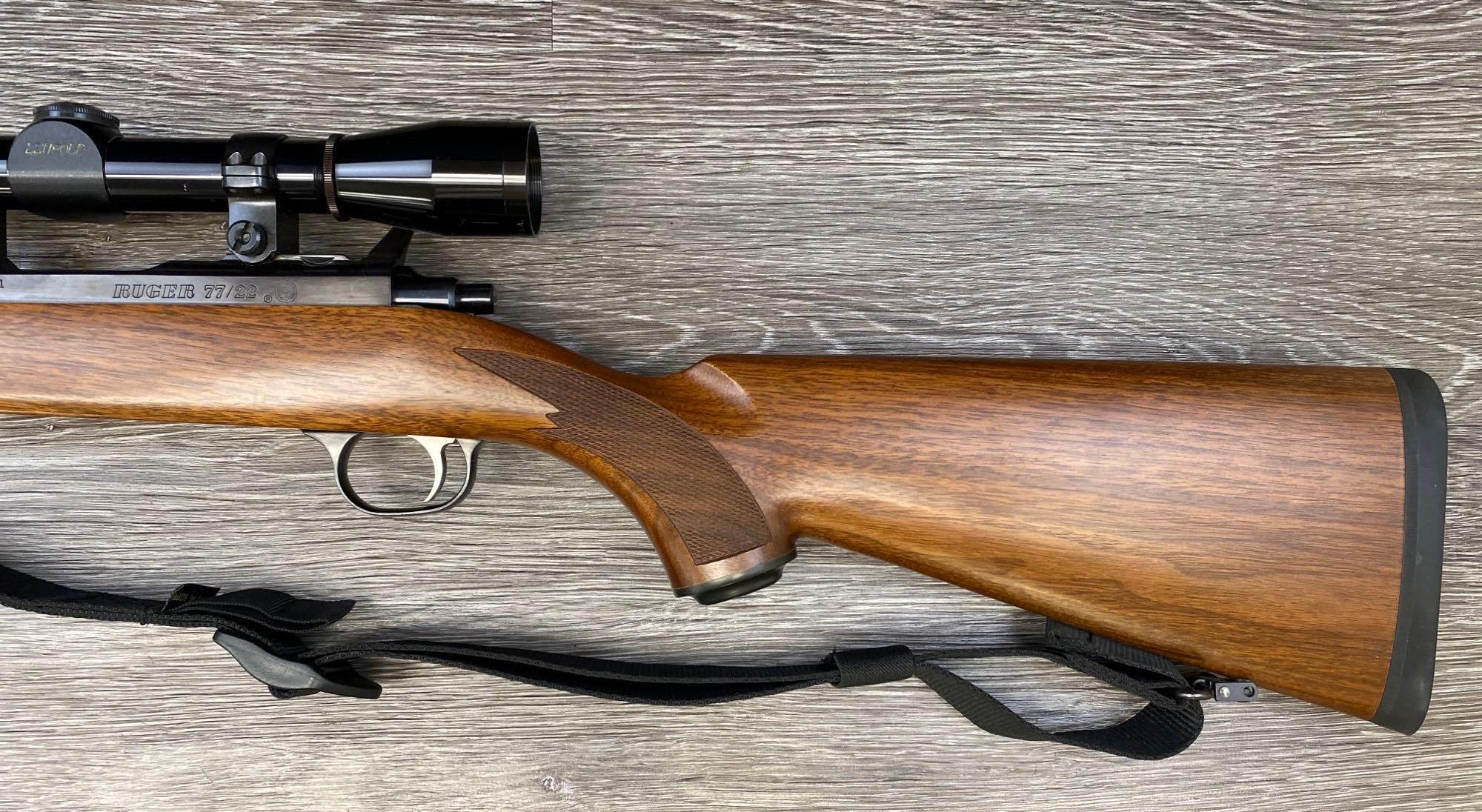 RUGER 77/22 .22 HORNET BOLT-ACTION RIFLE W/SCOPE