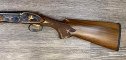 ENGRAVED/GOLD GAME BIRD-INLAID L.C. SMITH/MARLIN FIREARMS CO. DELUXE SXS 28 GA. SHOTGUN.