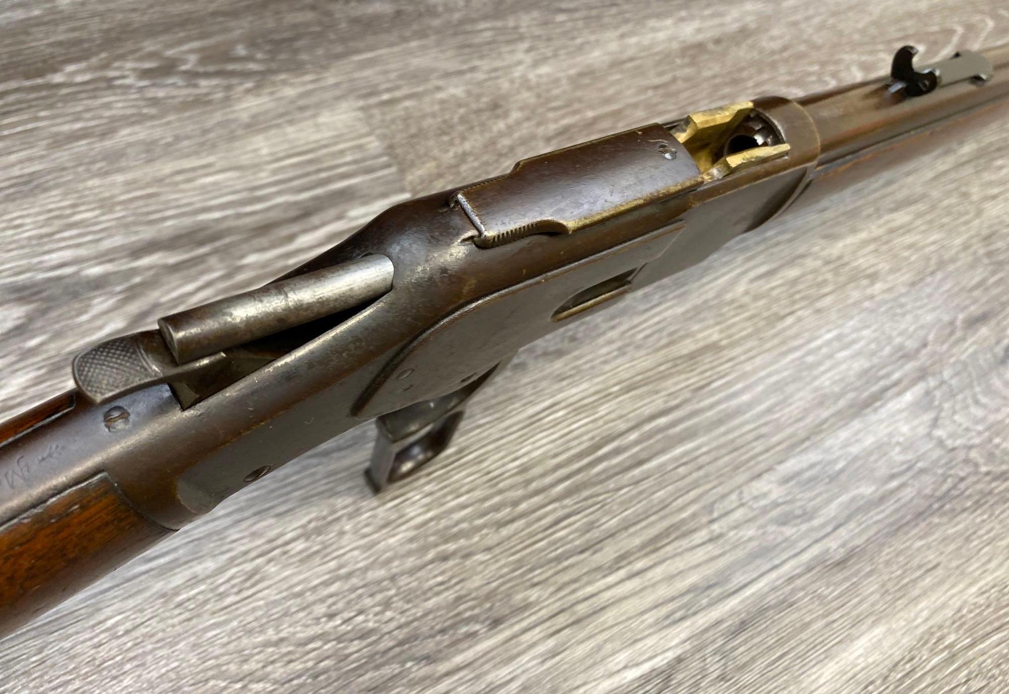 WINCHESTER MODEL 1873 .44 WCF CAL. LEVER-ACTION RIFLE SHORTENED TO 23" (CIRCA 1890).