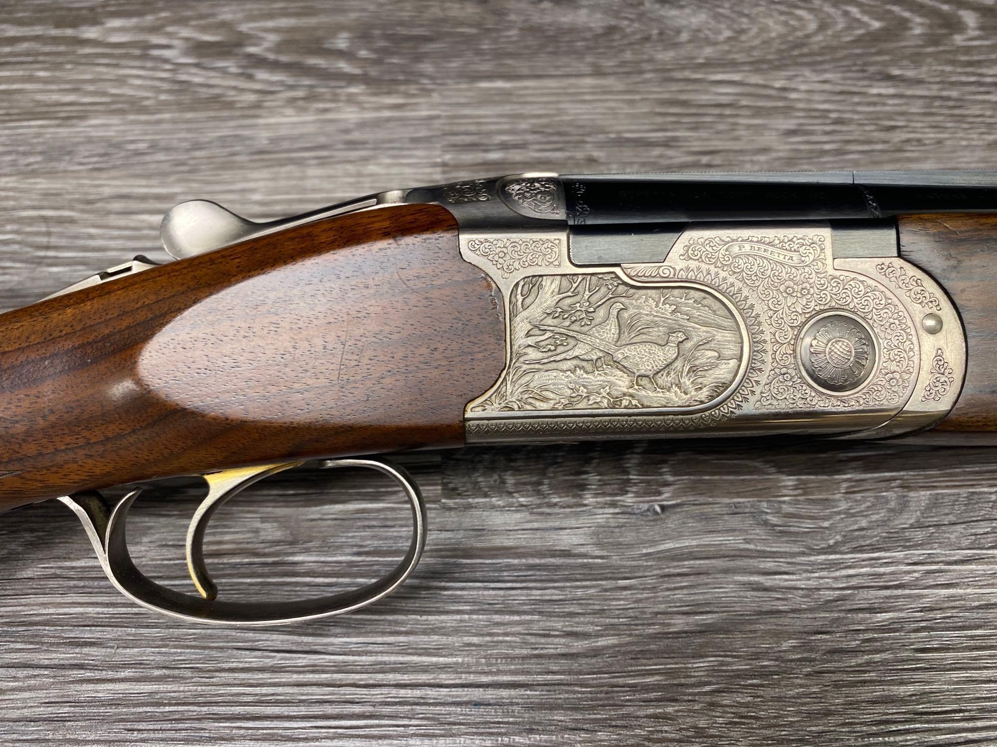 ENGRAVED BERETTA SILVER PIGEON GRADE MODEL 20-GAUGE O/U SHOTGUN