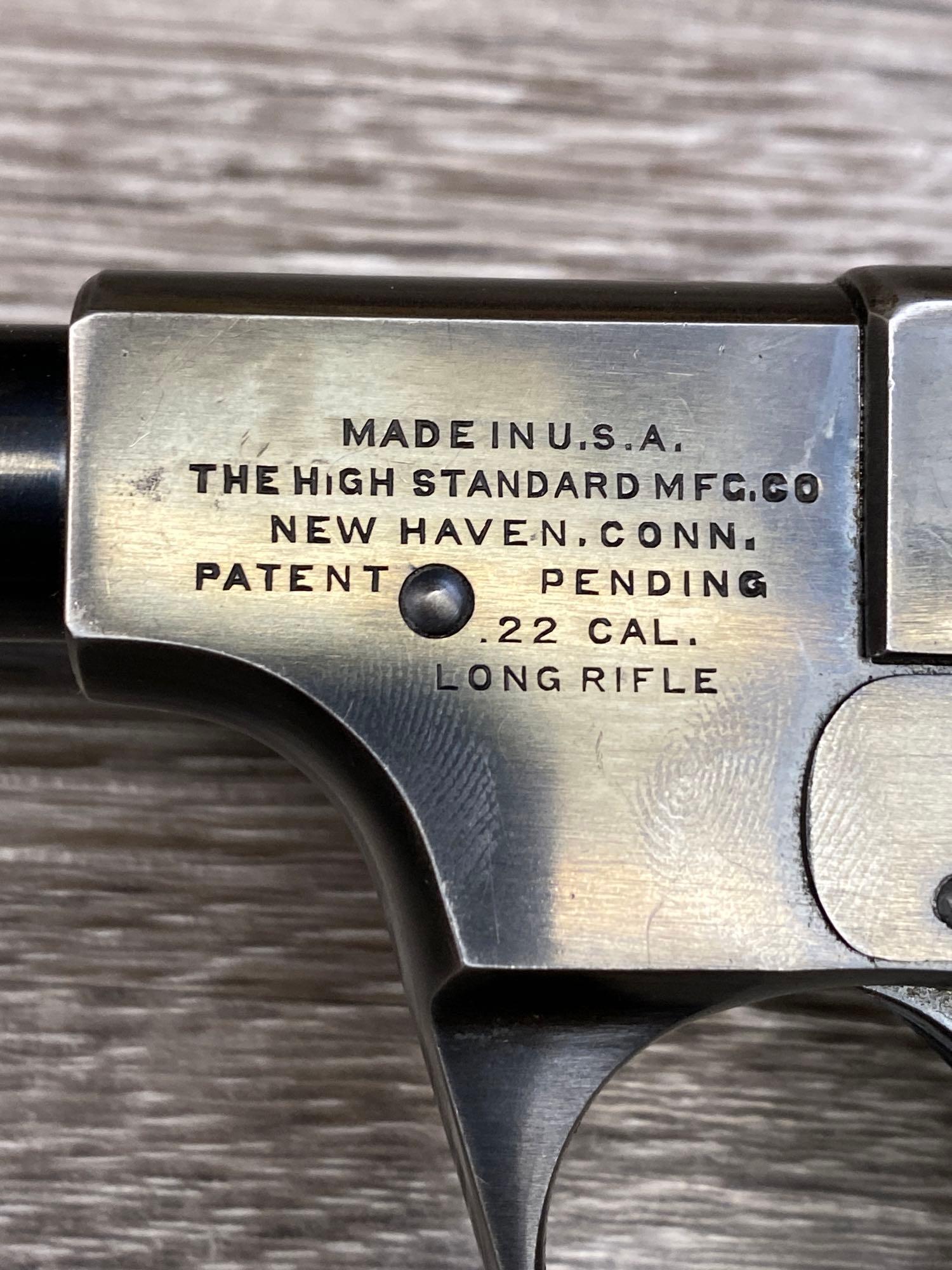 HIGH STANDARD MODEL B .22 LR CALIBER SEMI AUTO PISTOL