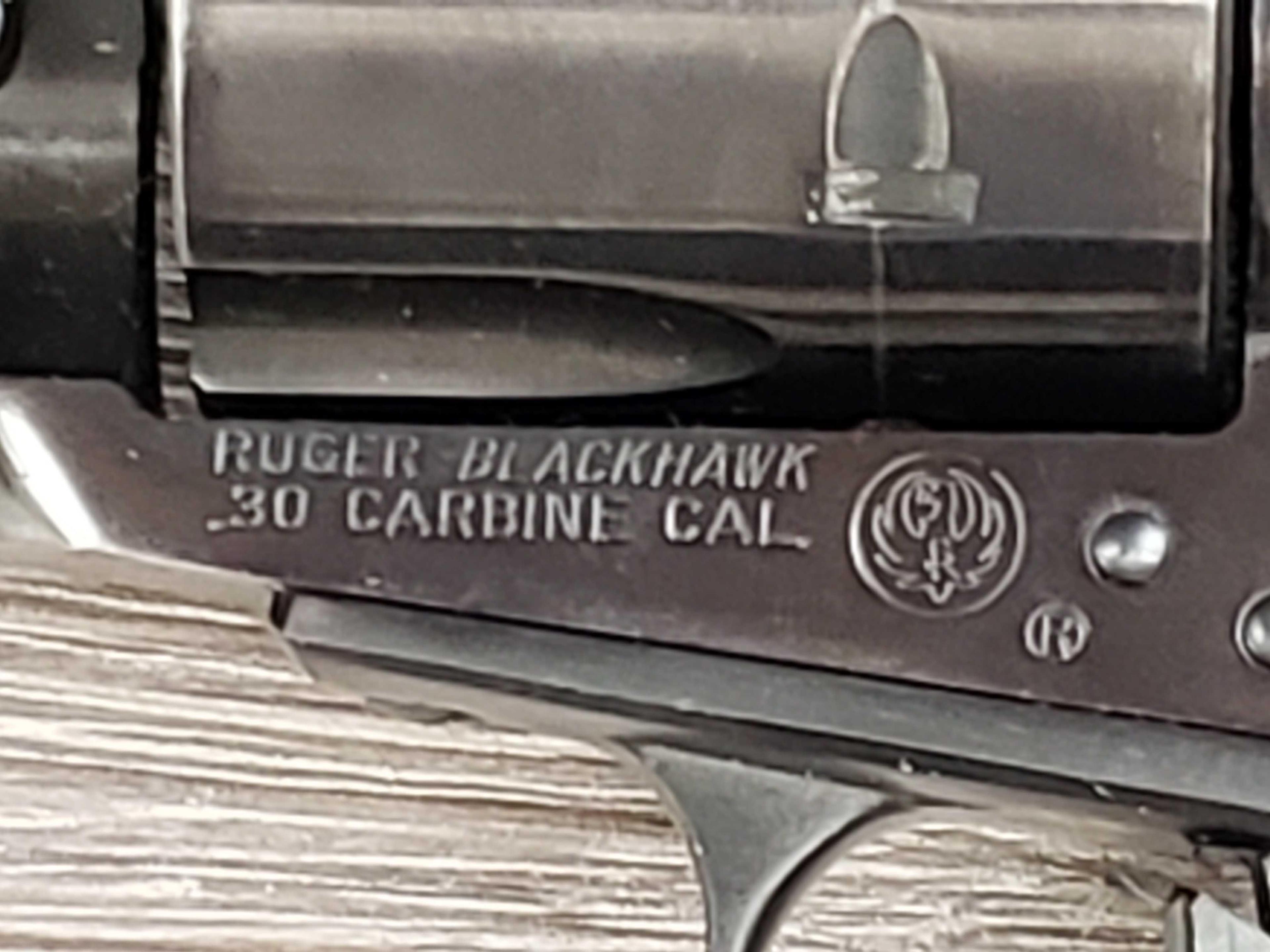 RUGER BLACKHAWK MODEL .30 CARBINE CALIBER BUNTLINE REVOLVER.