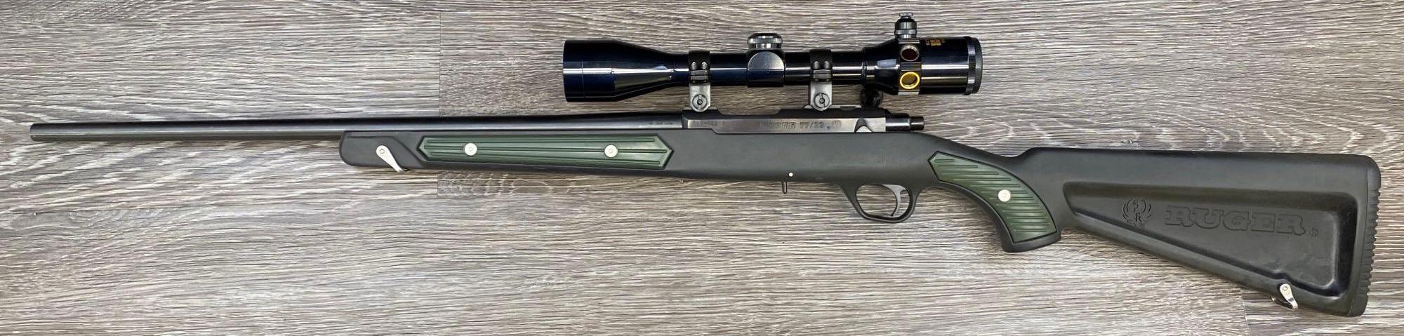 RUGER MODEL 77/22 ALL WEATHER BOLT-ACTION RIFLE .22LR W/ GREEN INSERTS & SCOPE