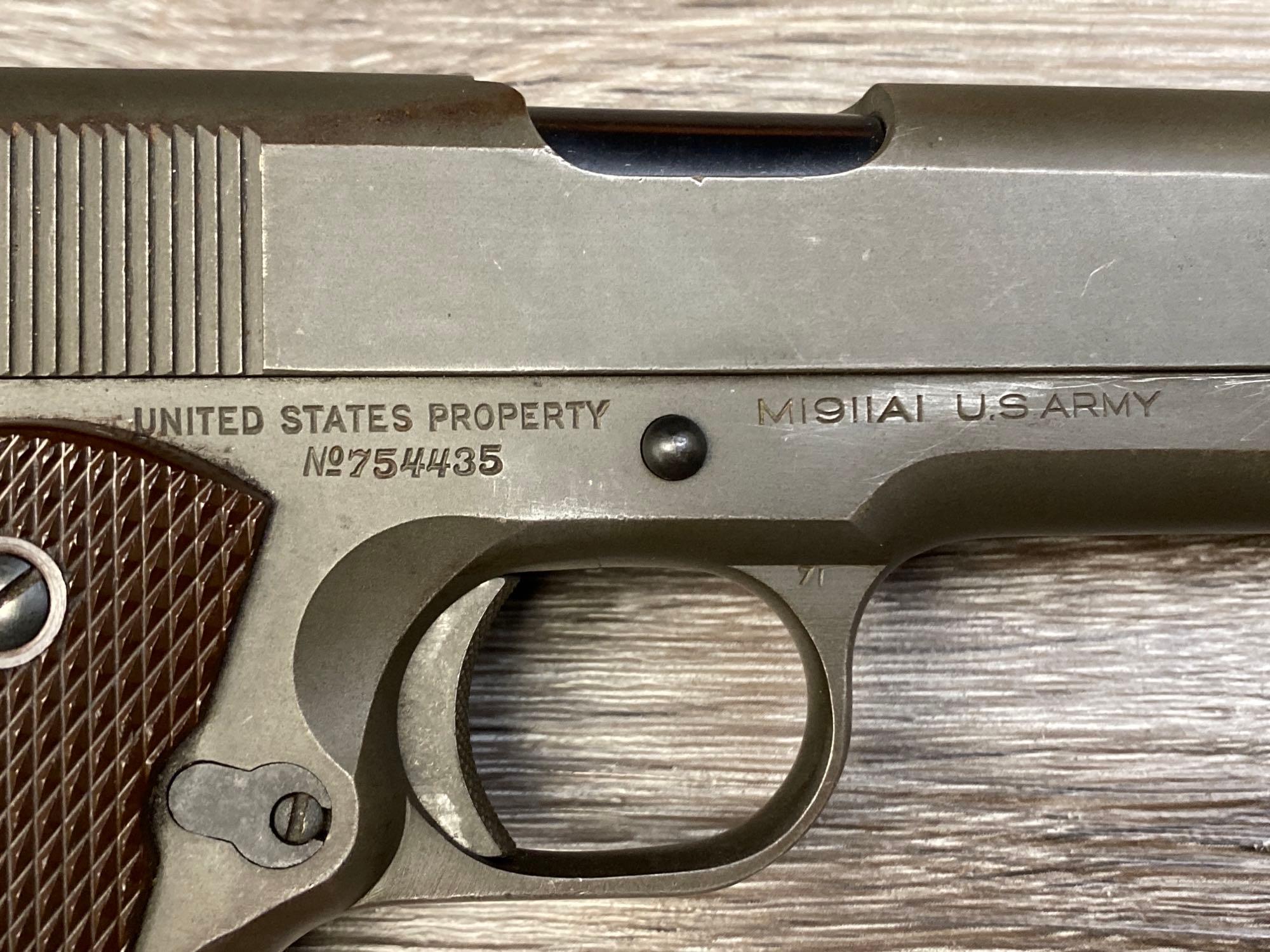 U.S. PROPERTY MARKED COLT MODEL 1911A1 SEMI-AUTO PISTOL .45 ACP