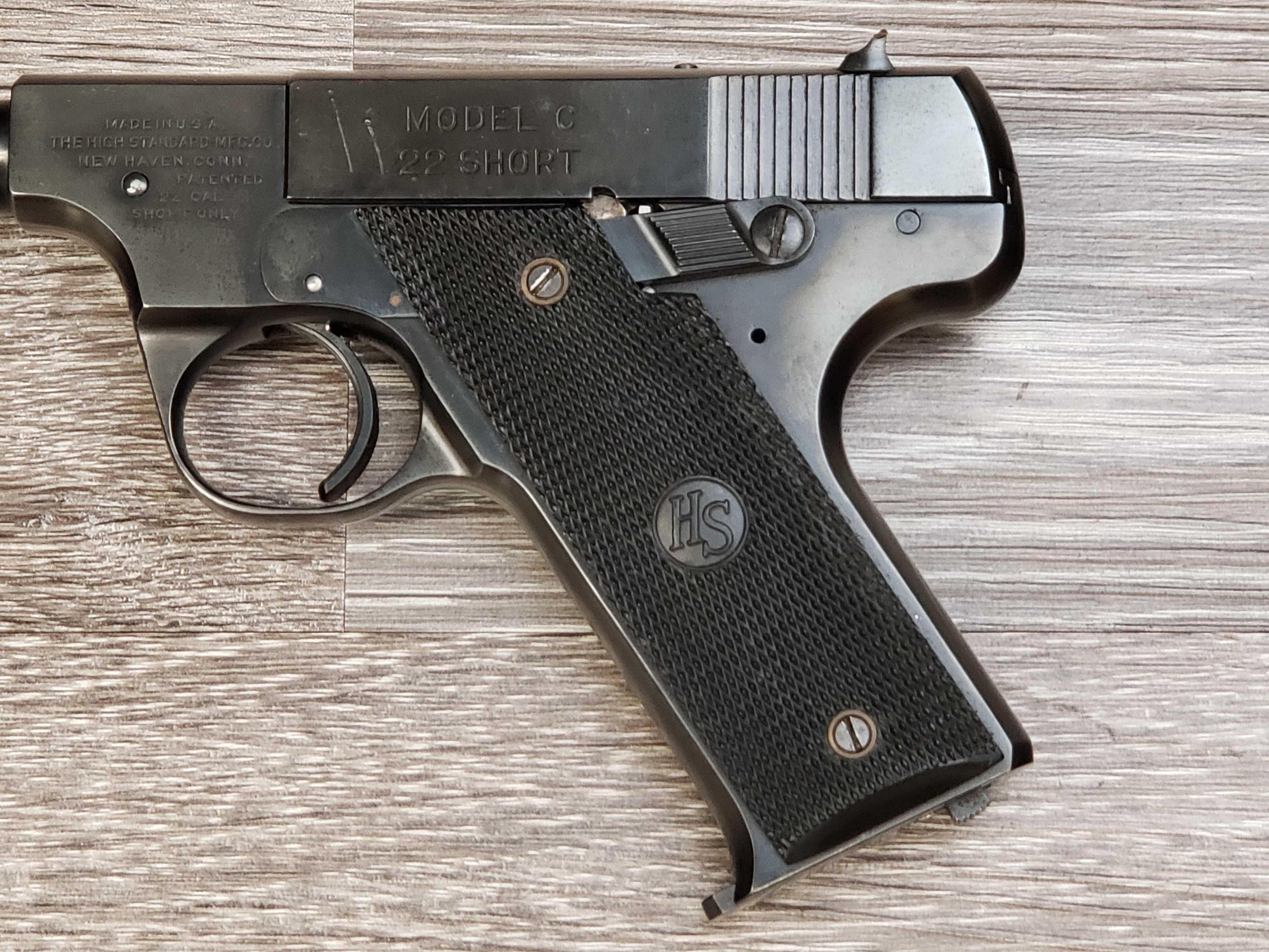 HIGH STANDARD MODEL C SEMI-AUTO PISTOL .22 SHORT