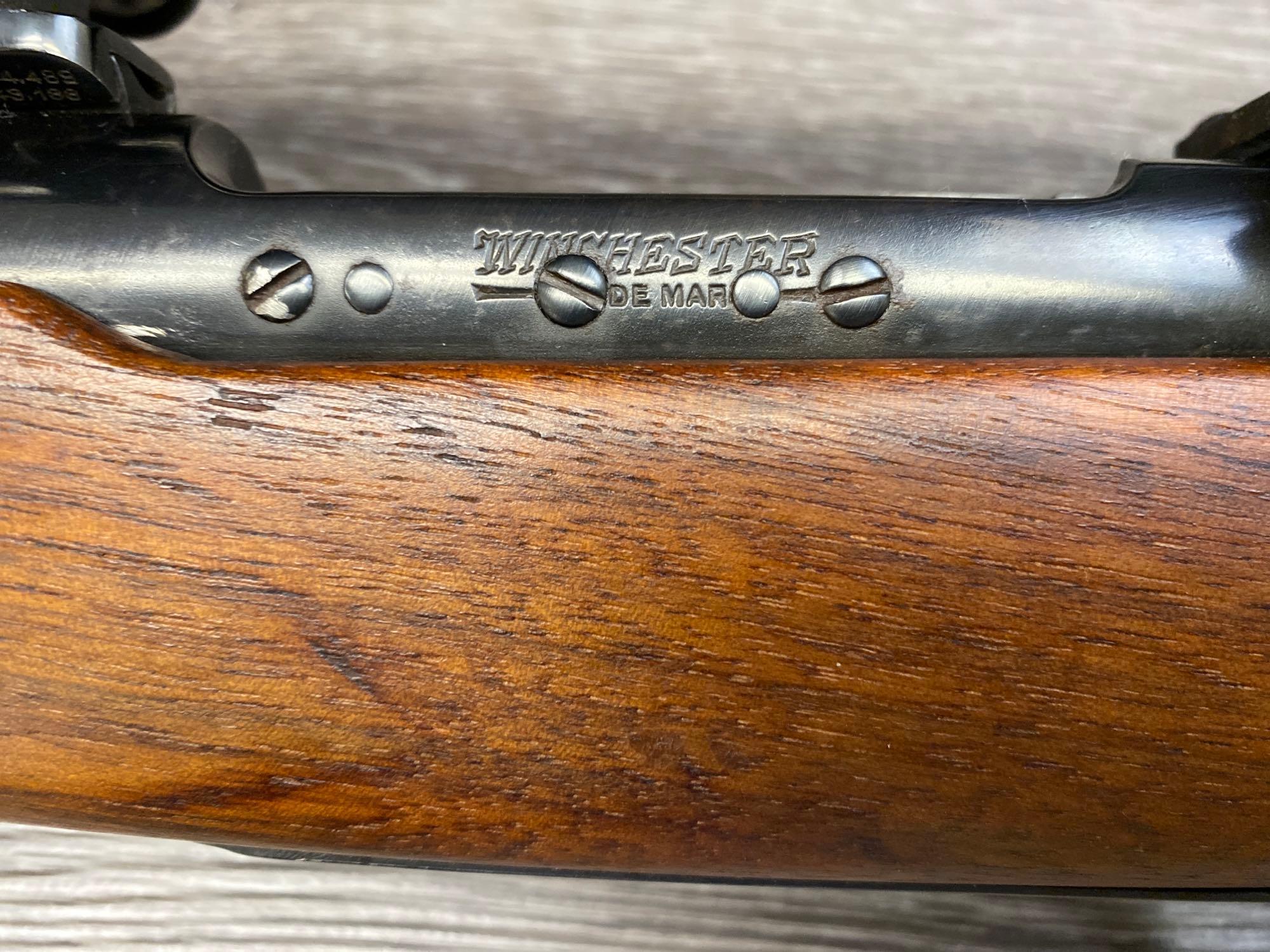 WINCHESTER MODEL 54 .22 HORNET CAL. BOLT-ACTION RIFLE W/ LYMAN SUPER TARGET SPOT SCOPE.