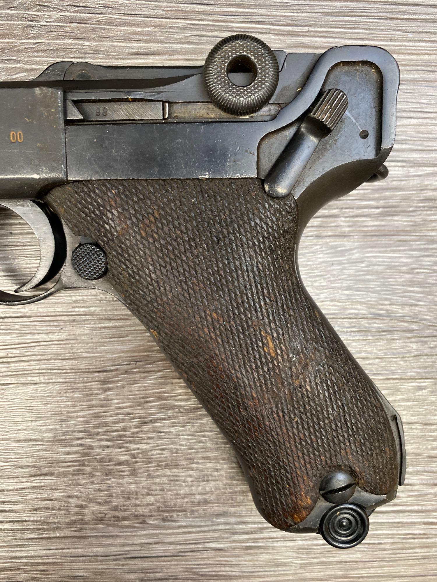 1918 DWM LUGER SEMI-AUTO PISTOL 9MM W/ PERIOD HOLSTER