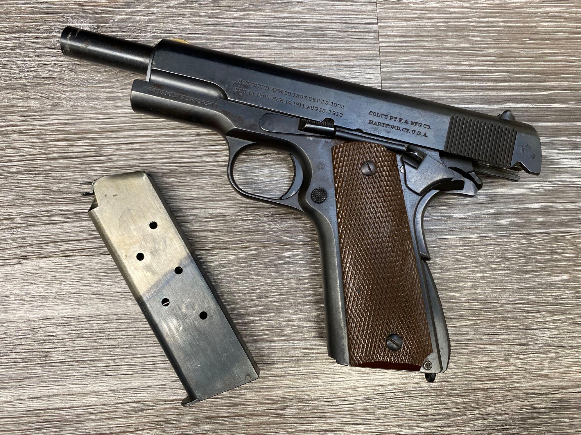 U.S. PROPERTY MARKED COLT 1911 .45 ACP SEMI-AUTO PISTOL