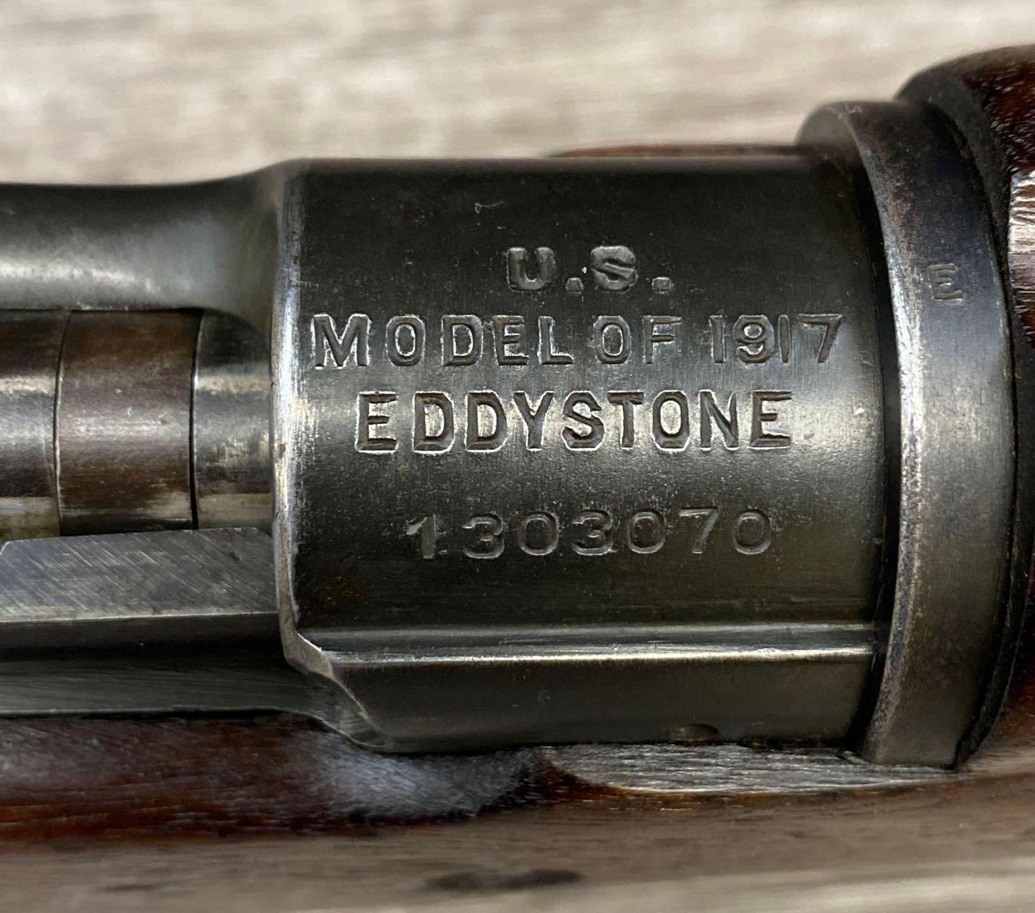 WWI EDDYSTONE MODEL 1917 .30-06 BOLT ACTION MILITARY RIFLE w/SLING