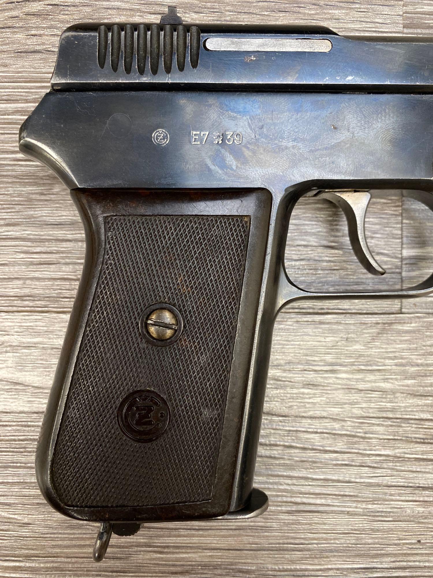 WW II ERA CZ VZ-38 DA .380 ACP SEMI-AUTO PISTOL