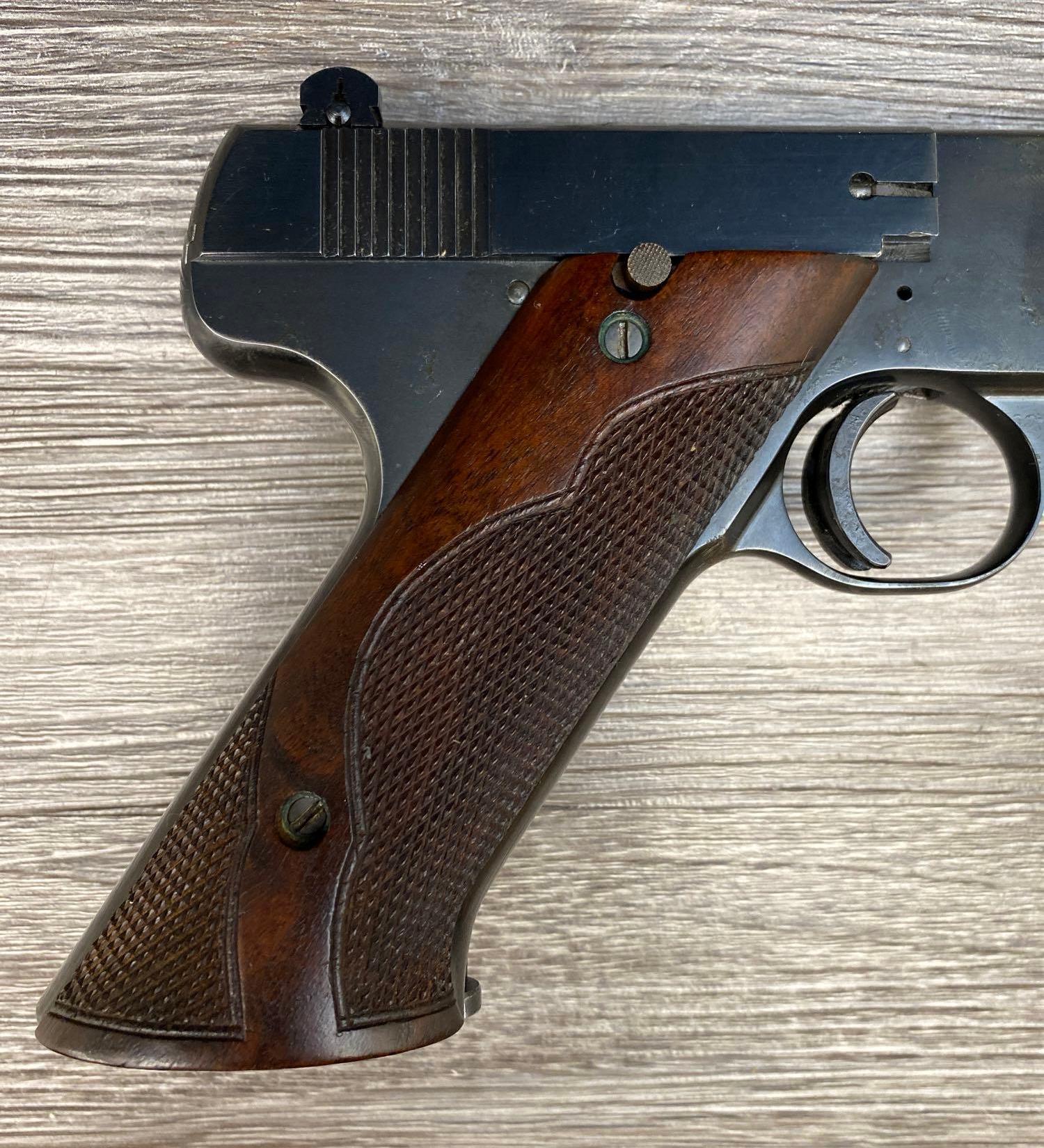 HIGH STANDARD MODEL E .22 LR SEMI AUTO TARGET PISTOL