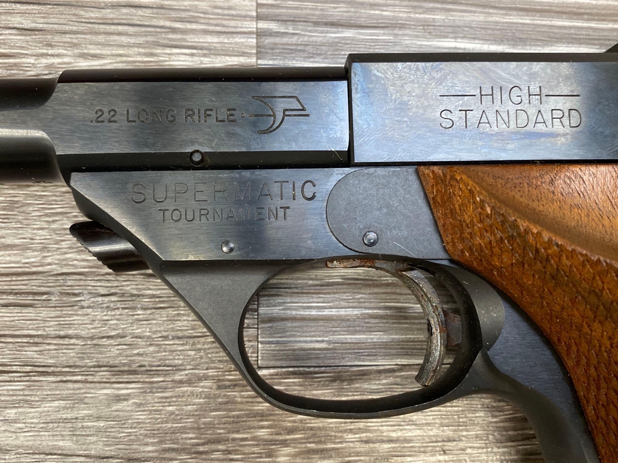 HIGH STANDARD SUPERMATIC TOURNAMENT .22 LR SEMI AUTO TARGET PISTOL