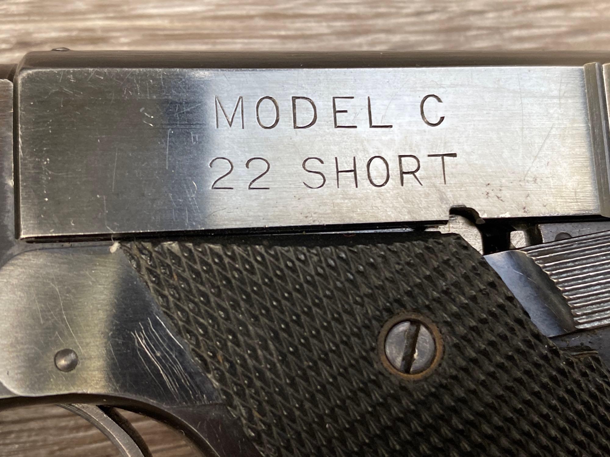 HIGH STANDARD MODEL C .22 SHORT SEMI AUTO PISTOL