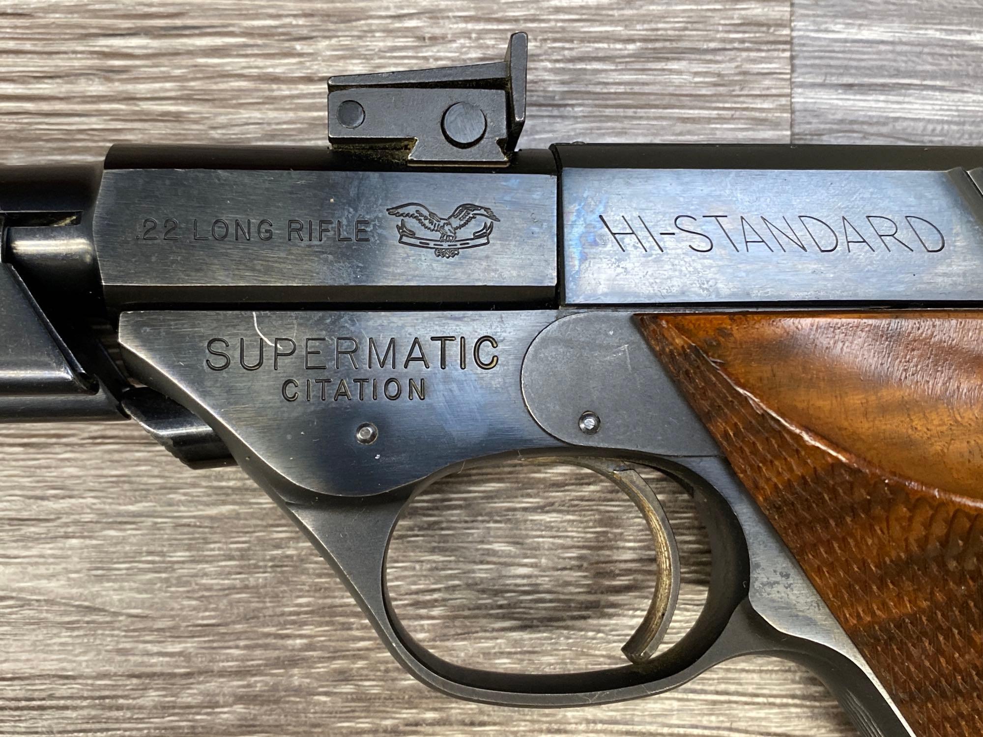 HIGH STANDARD SUPERMATIC CITATION M-102 .22 LR SEMI AUTO TARGET PISTOL