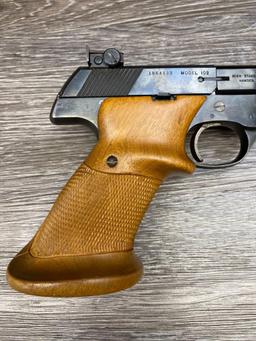 HIGH STANDARD SUPERMATIC CITATION M-102 .22LR SEMI AUTO TARGET PISTOL W/CUSTOM GRIPS