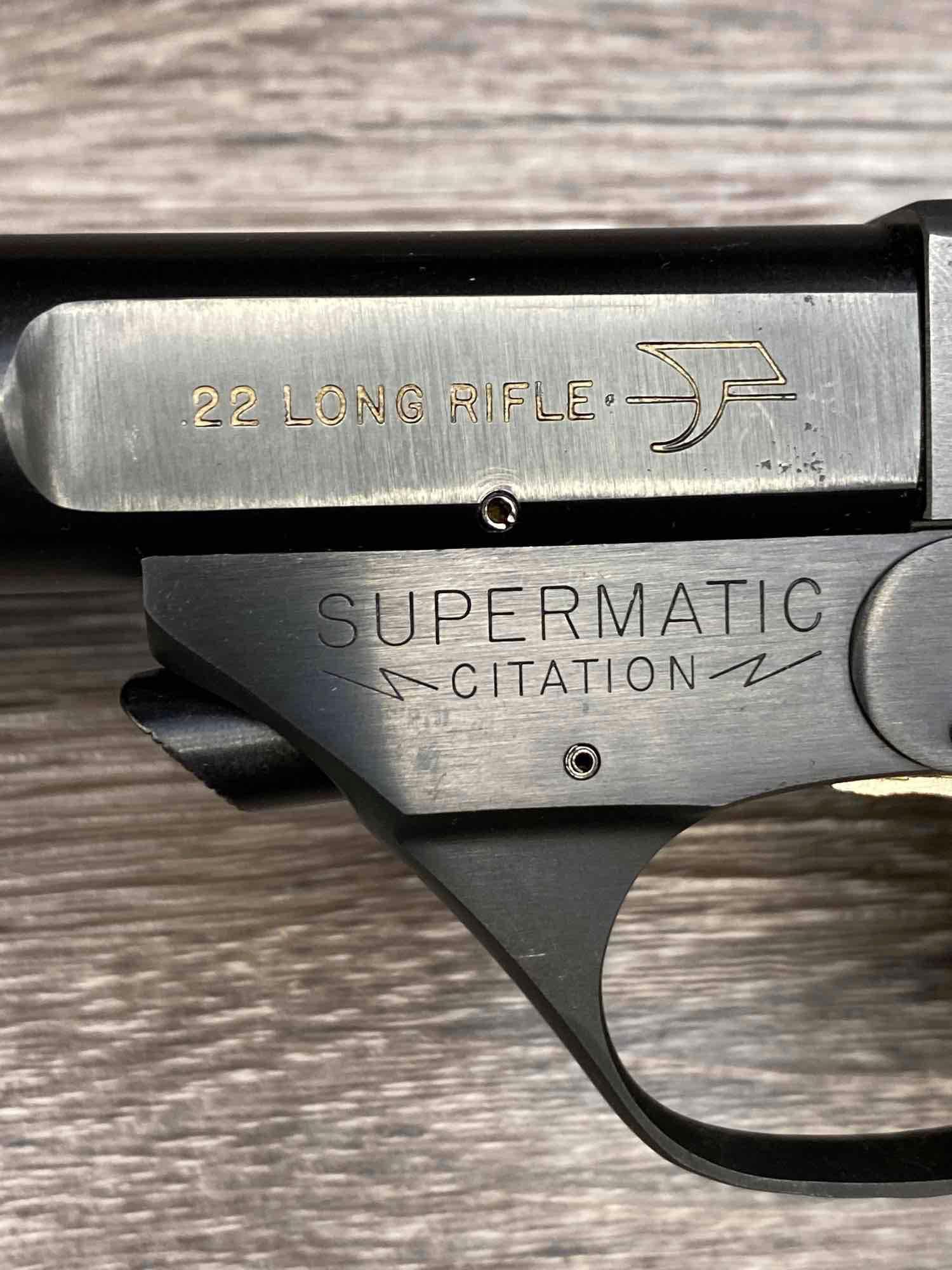 HIGH STANDARD SUPERMATIC CITATION .22 LR SEMI AUTO TARGET PISTOL