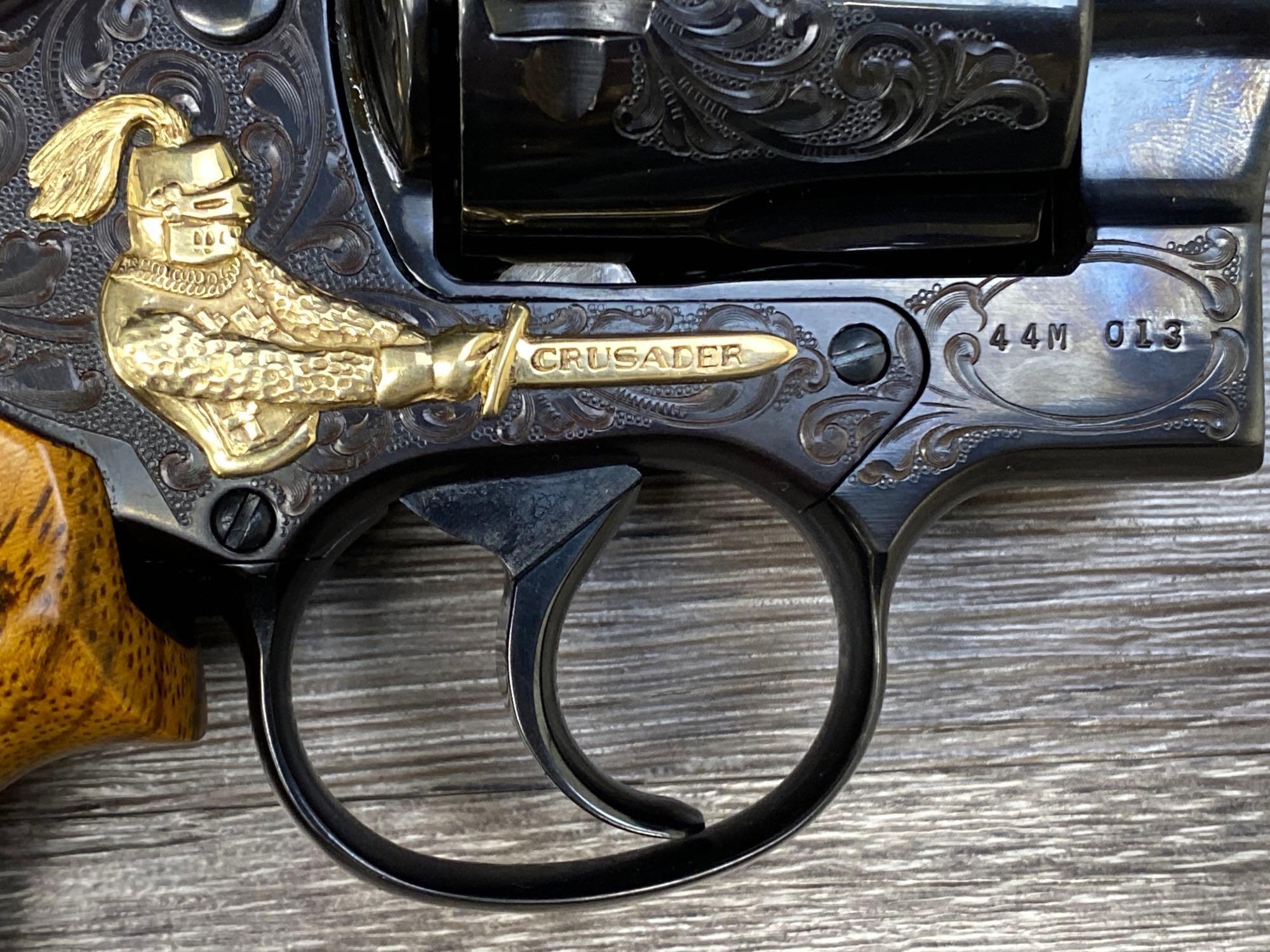 RARE HIGH STANDARD CRUSADER ENGRAVED 50TH ANNIVERSARY REVOLVER .44 MAGNUM