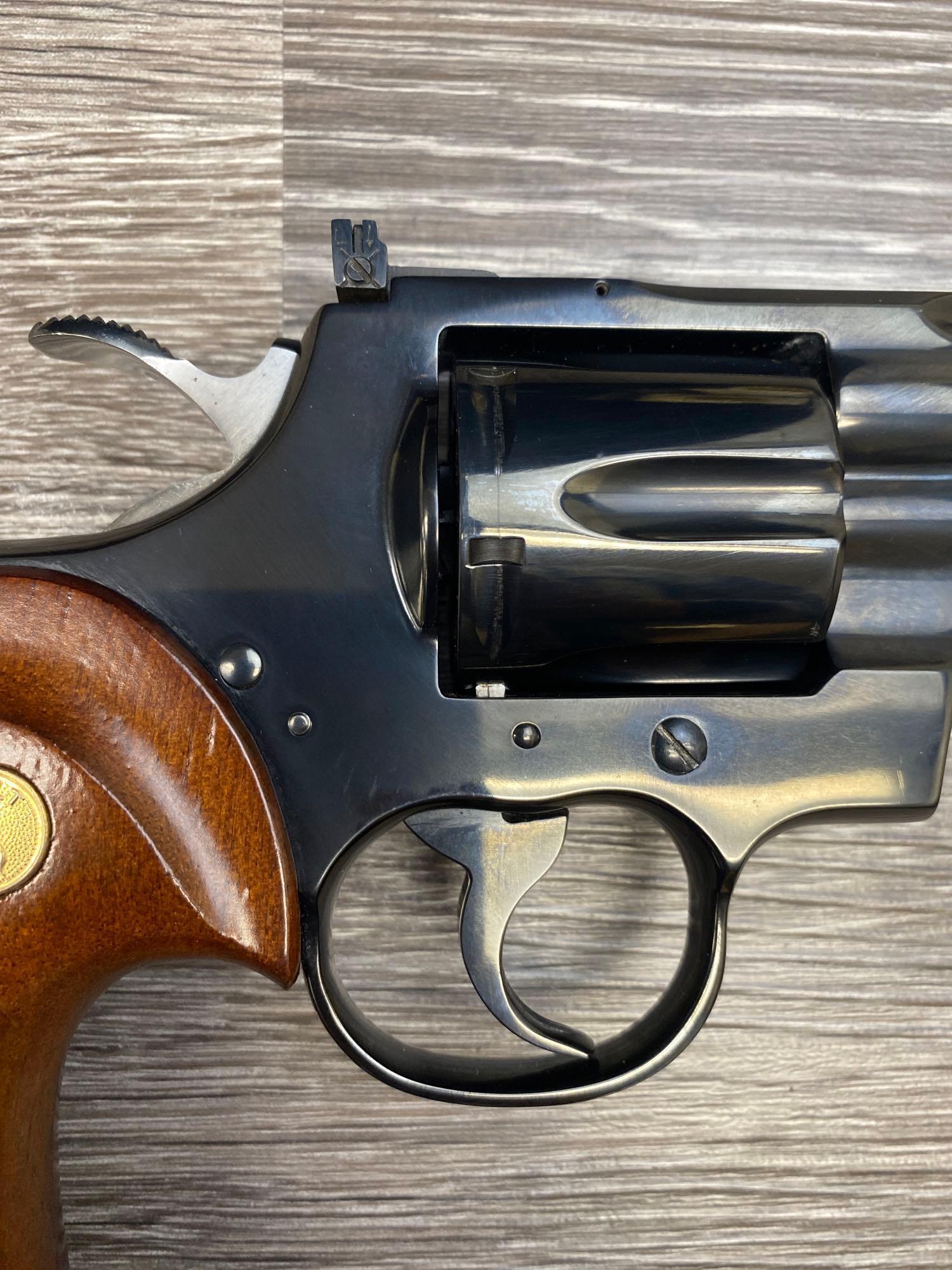 COLT PYTHON MODEL .357 MAGNUM CALIBER DA REVOLVER (CIRCA 1967) W/CARDBOARD FACTORY BOX/INSERTS.