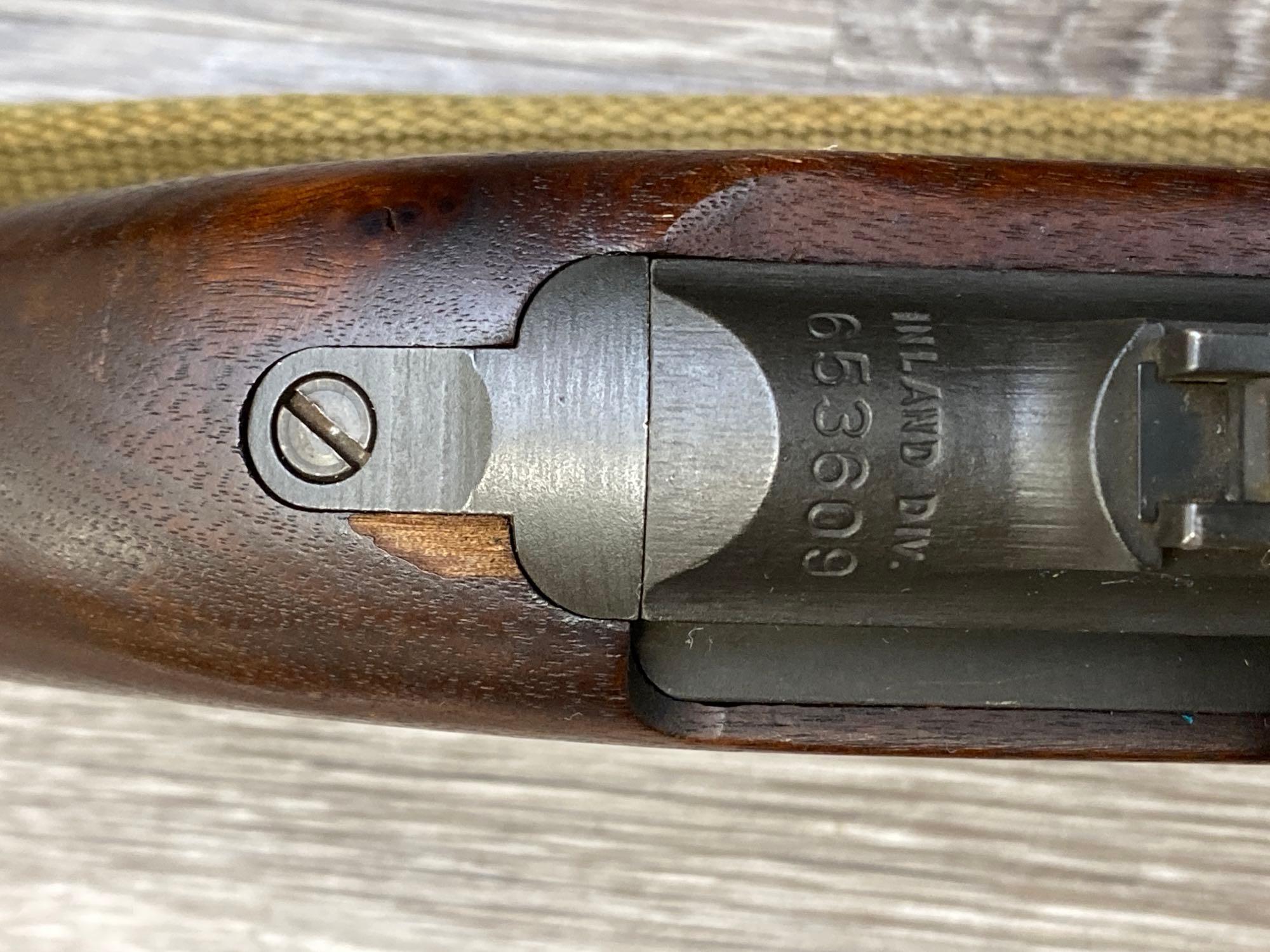 INLAND DIVISION M1 CARBINE .30 CALIBER 18" BARREL NO MAG./ORIGINAL WW II SLING & OILER (CIRCA 9-43).