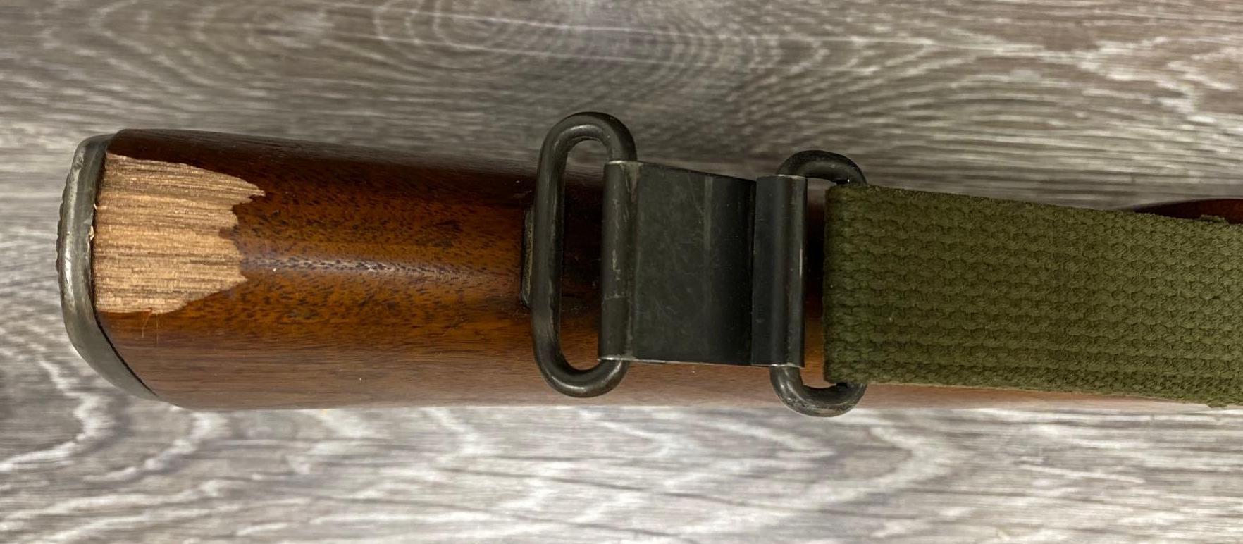 U.S. M1 GARAND BY WINCHESTER .30-06 SEMI-AUTO, WOVEN SLING/WW II COMBO TOOL IN STOCK (CIRCA 5-1943).