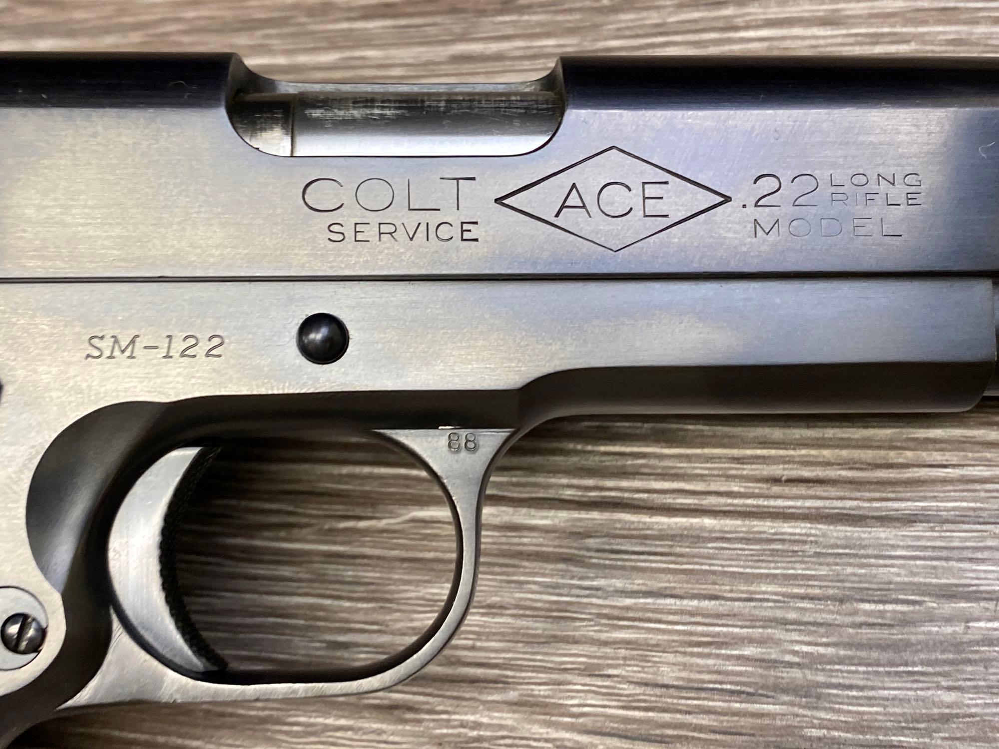 COLT SERVICE ACE MODEL SEMI-AUTO .22 LR CALIBER W'/FACTORY LETTER