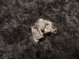 One Pair of CVD Diamond Studs in White Gold