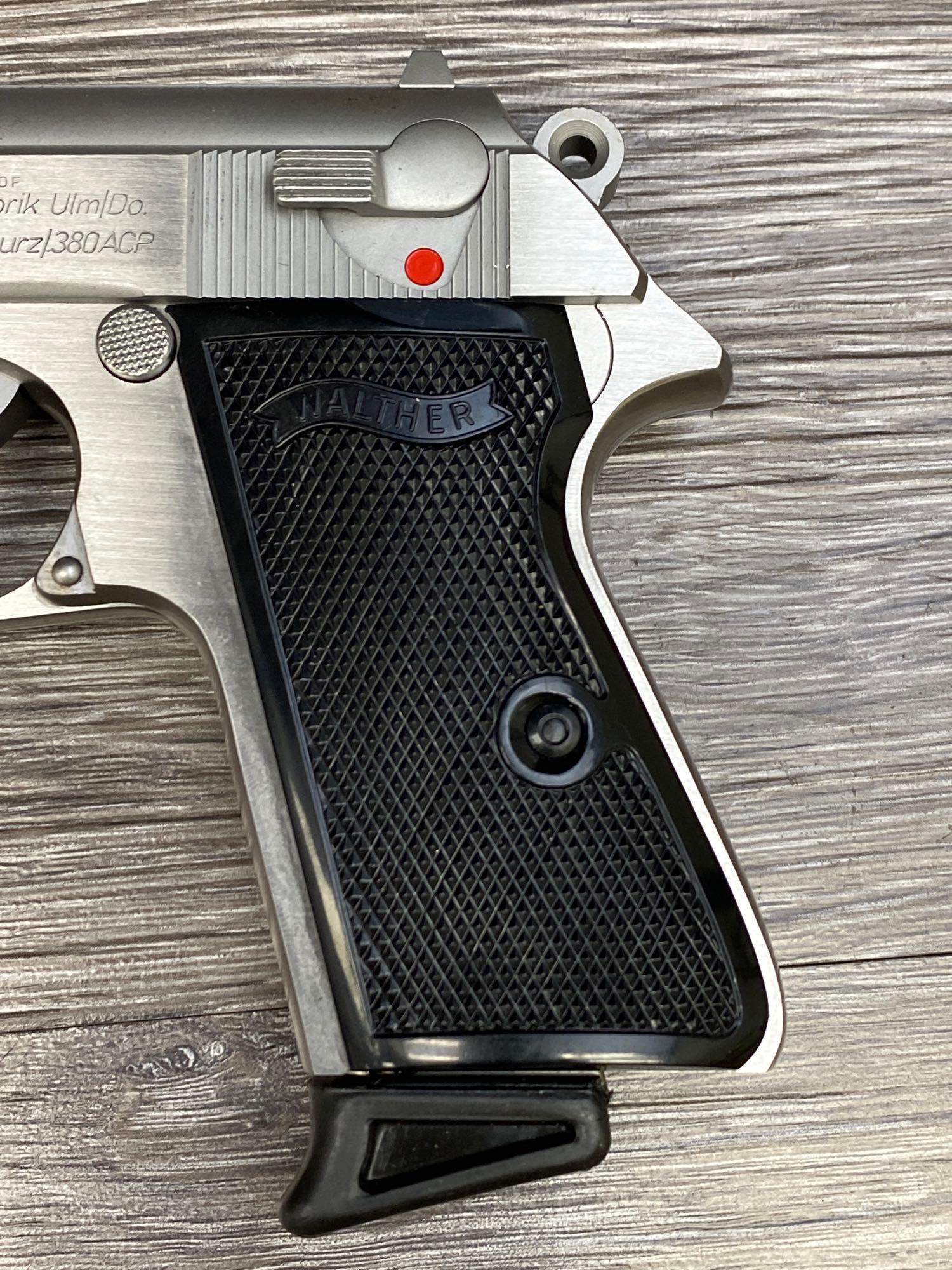 BOXED WALTHER PPK/S STAINLESS STEEL .380 ACP SEMI-AUTO PISTOL