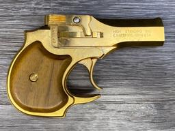 HIGH STANDARD GOLD PLATED PRESENTATION O/U DERRINGER .22 MAGNUM CAL.