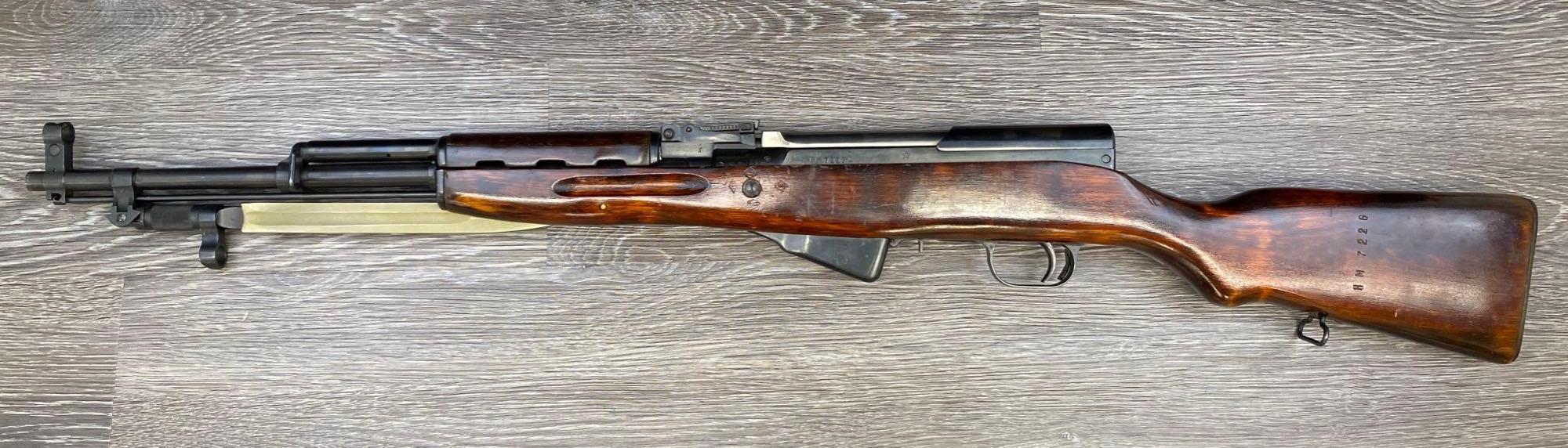 RUSSIAN TULA SKS SEMI-AUTO RIFLE 7.62 X 39 W/BAYONET