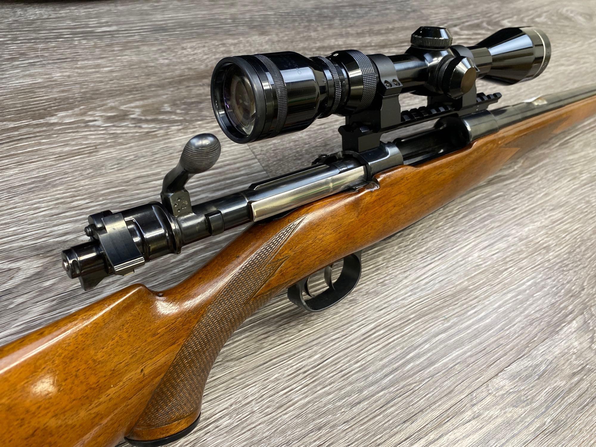 COMMERCIAL OBERNDORF MAUSER BOLT-ACTION SPORTING RIFLE 8 X 57 w/SCOPE