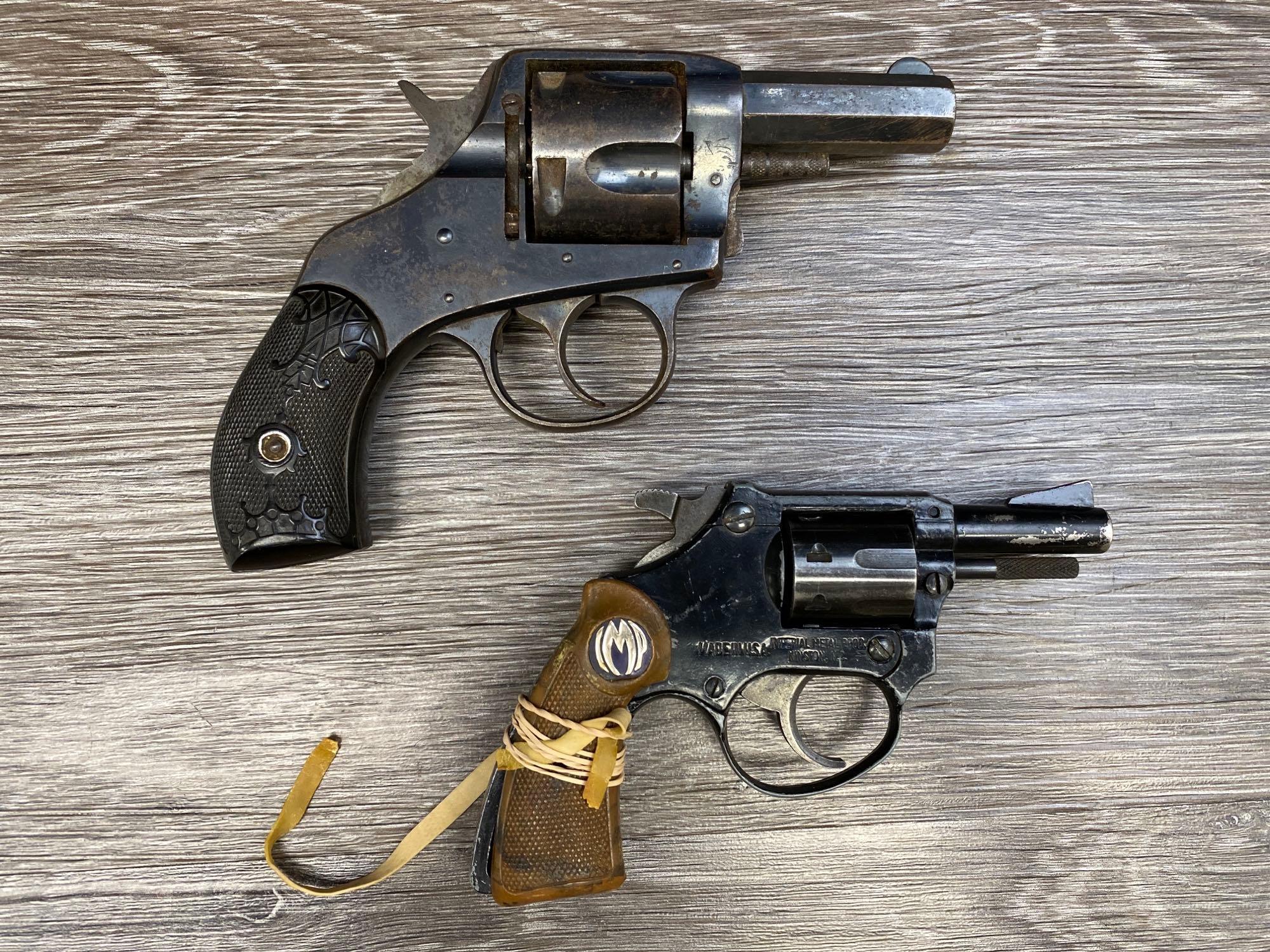 LOT OF TWO DA REVOLVERS; H&R AMERICAN DOUBLE ACTION .45 CAL & IMPERIAL METAL PROD. .22 REVOLVER