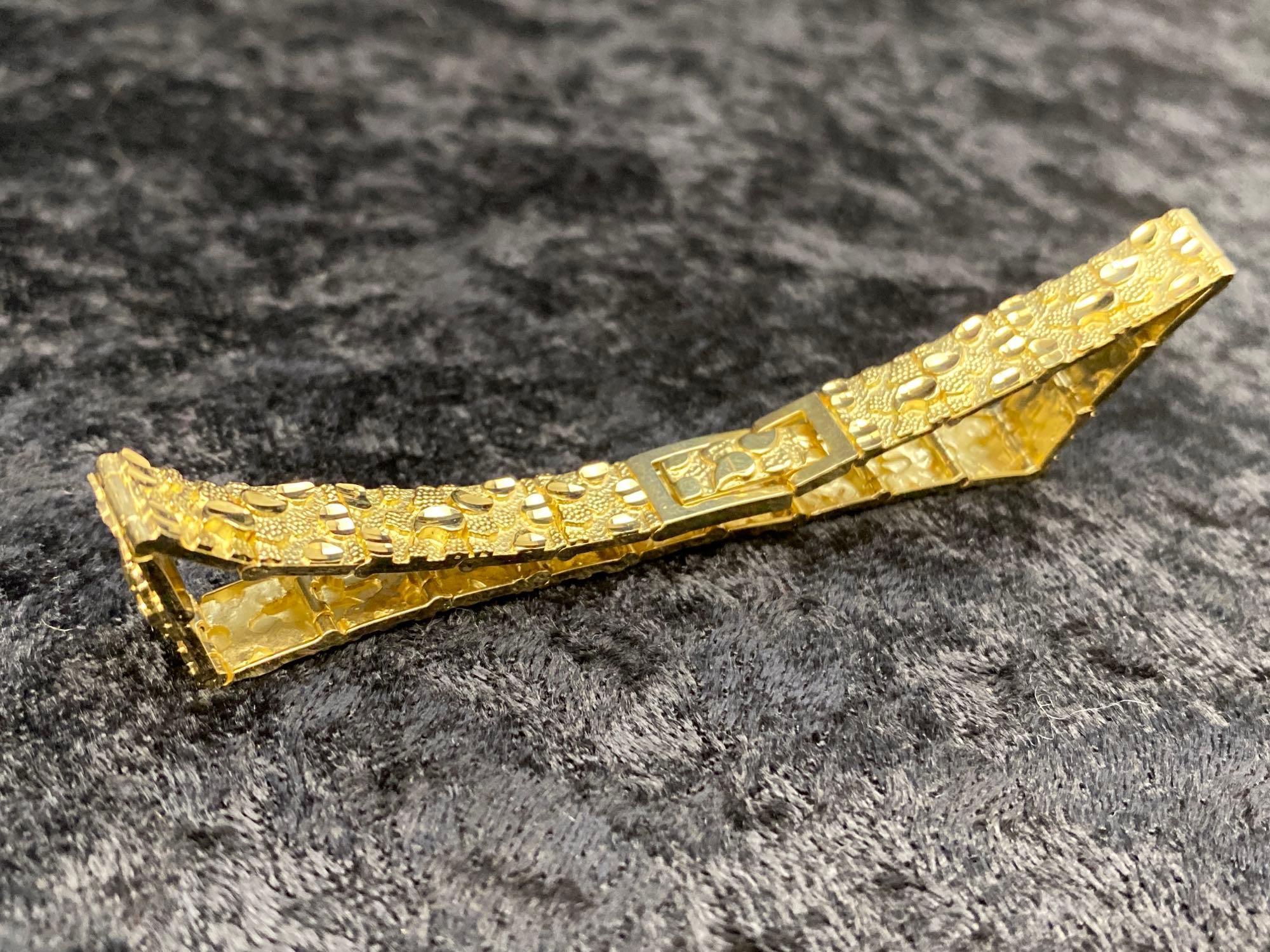 One Nugget Bracelet in 10k Solid Gold