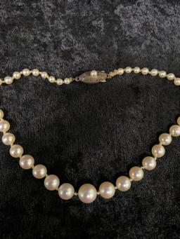 23" Strand of Fine Quality Akoya Pearls