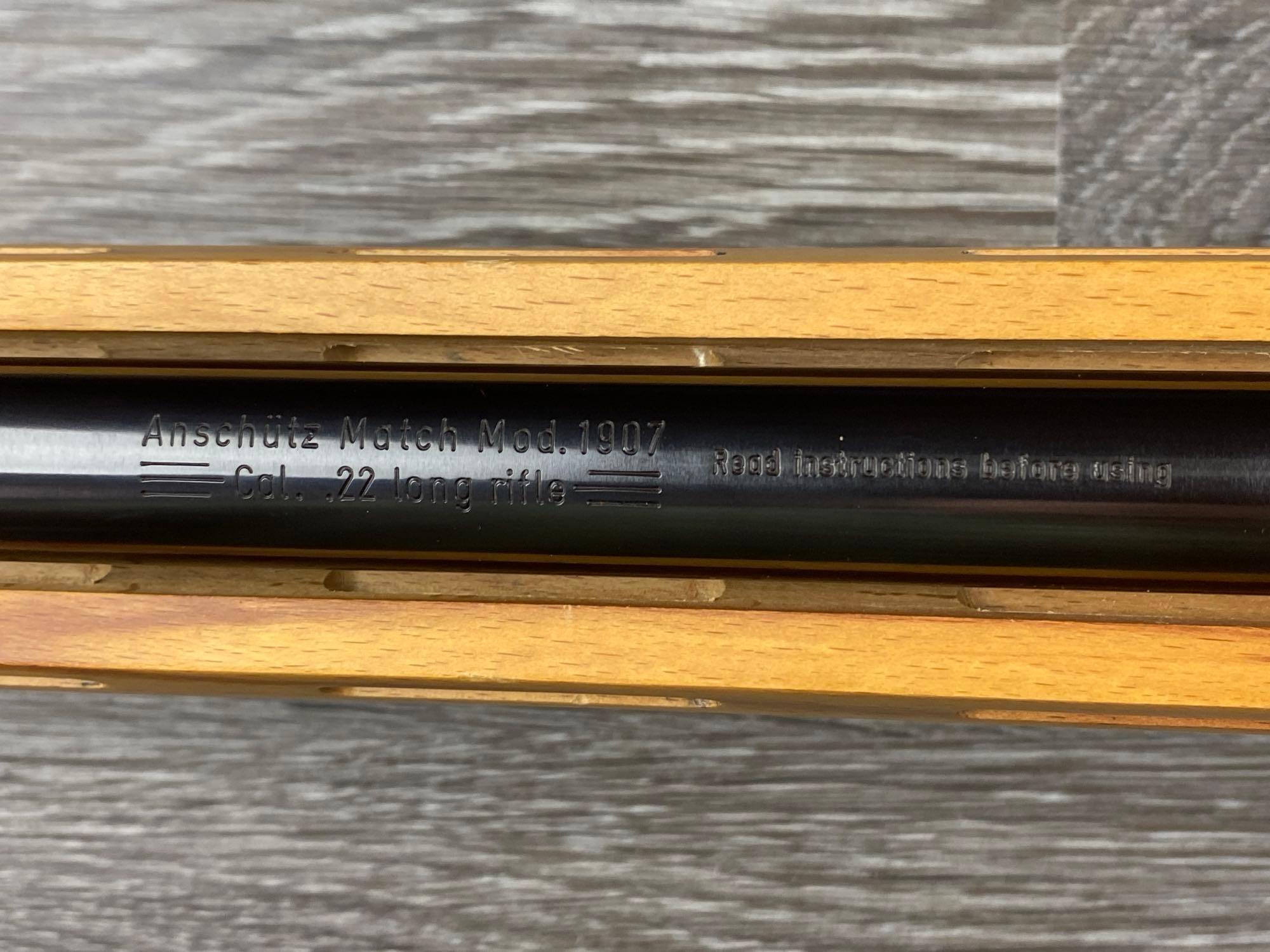 WEST GERMAN ANSCHUTZ MODEL 1907 SINGLE SHOT I.S.U. .22 LR BOLT ACTION TARGET RIFLE