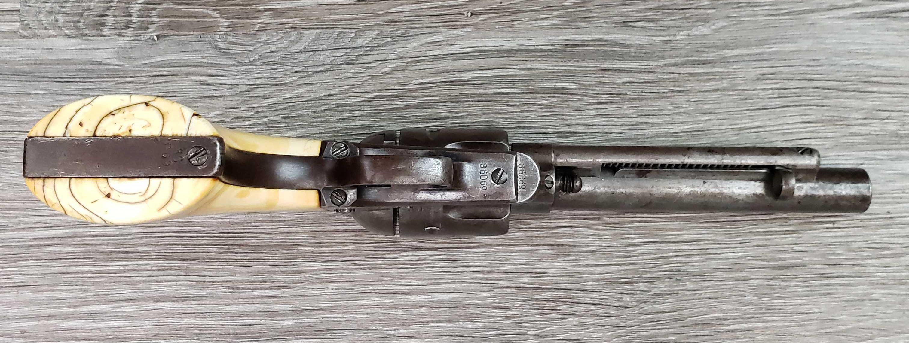 ANTIQUE COLT SAA .45 CAL. 5" BBL. NATURAL MATERIAL GRIPS (CIRCA 1877)